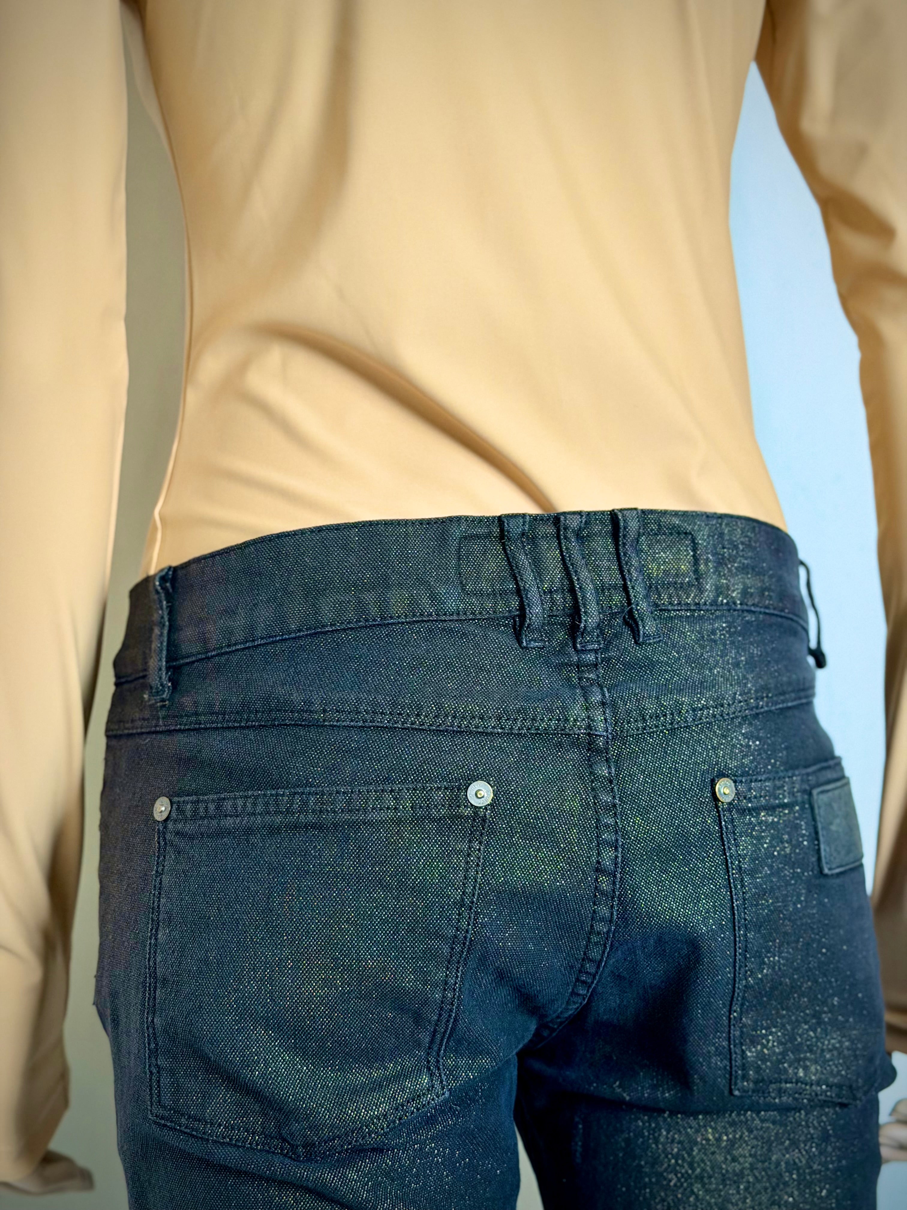 April 77 Gold-Lustre Slim Jeans with Guitar Pick Pocket