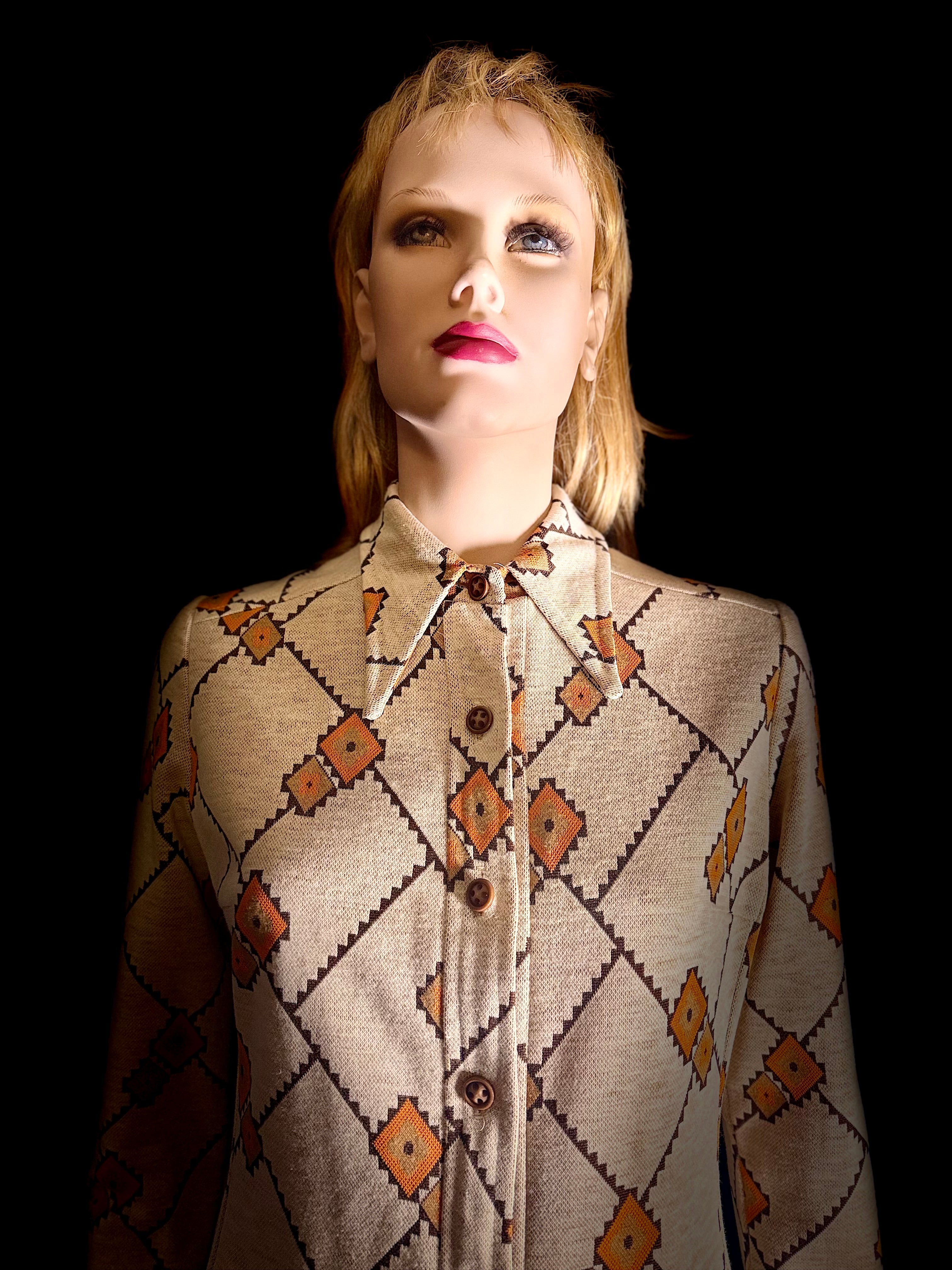 Vintage Late-60s / Early-70s Geometric Button-Up Shirt