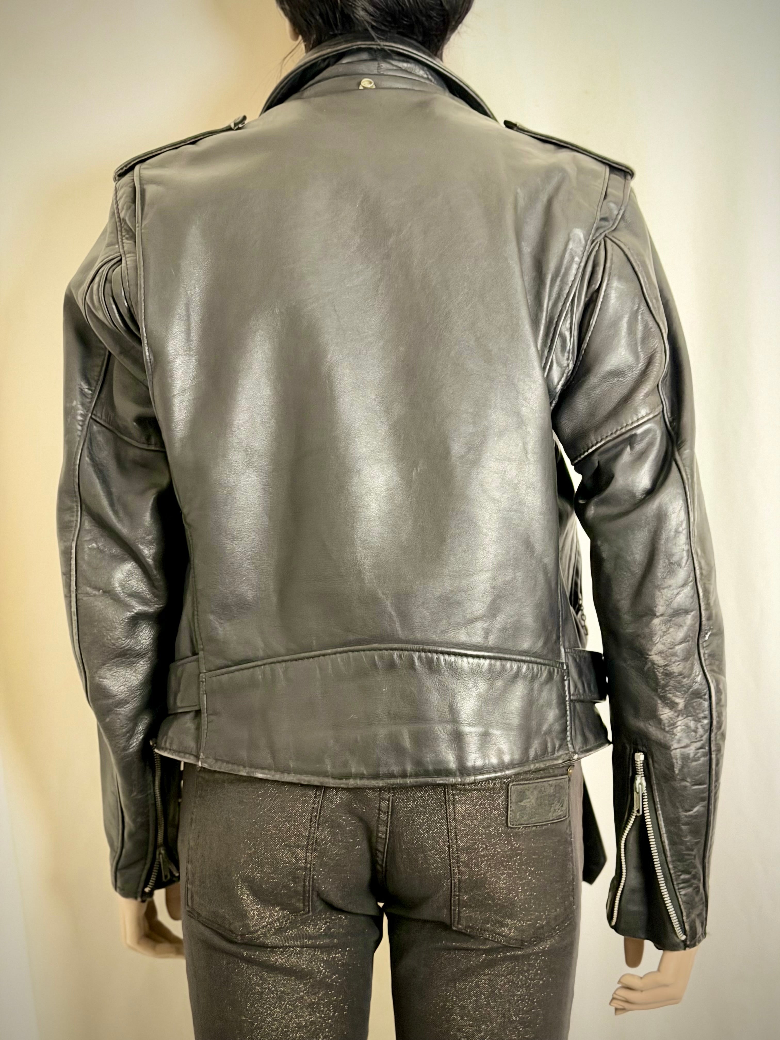 Authentic Vintage Schott NYC Perfecto Leather Motorcycle Jacket Made in the USA.