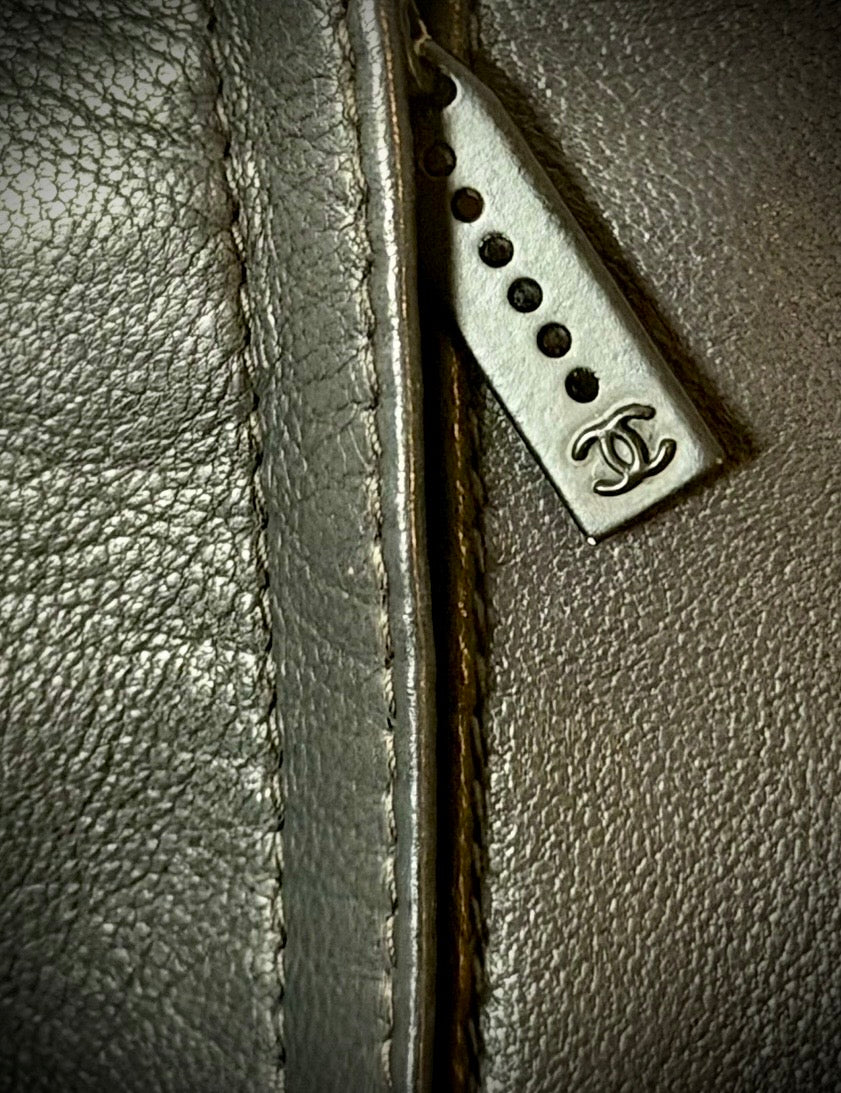 Chanel Navy Lambskin Skirt with Silk Lining - Made in France