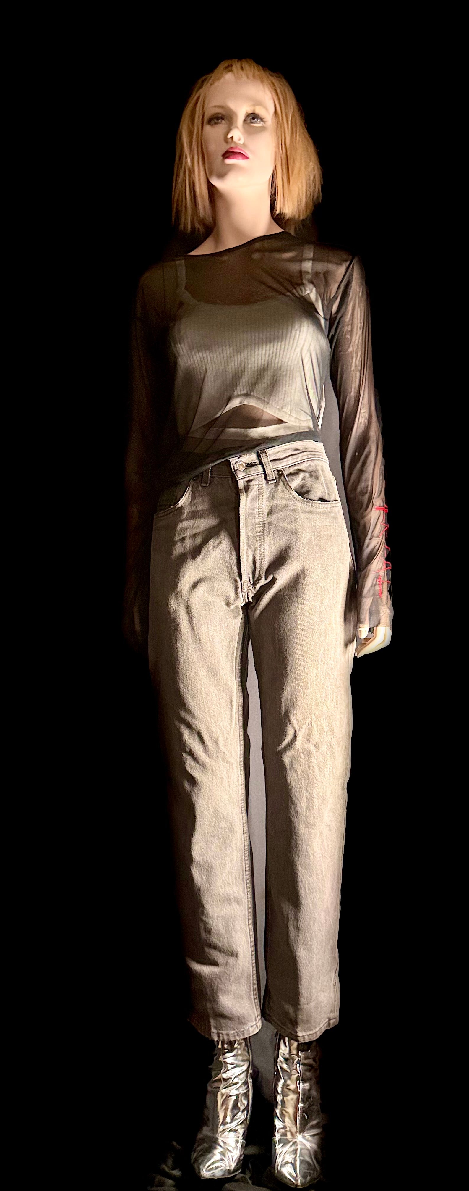 1990s Levi’s Grey Denim Jeans - Minimalist Cut