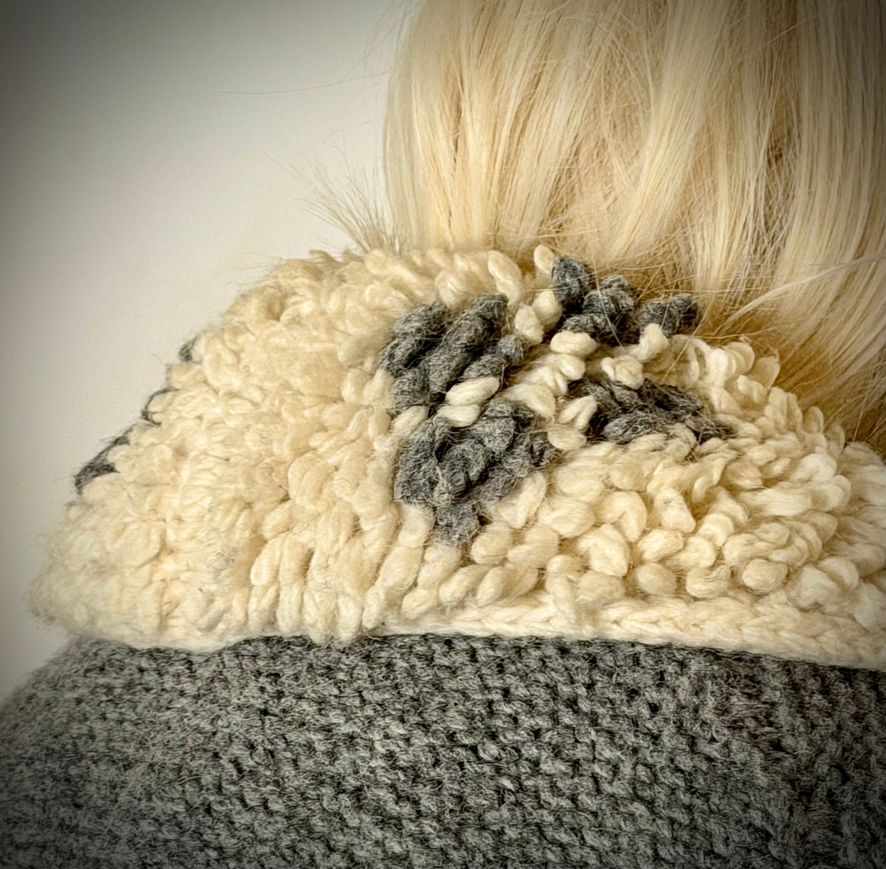 1970s Hand Knitted Nordic Wool Cardigan With Leather Belt