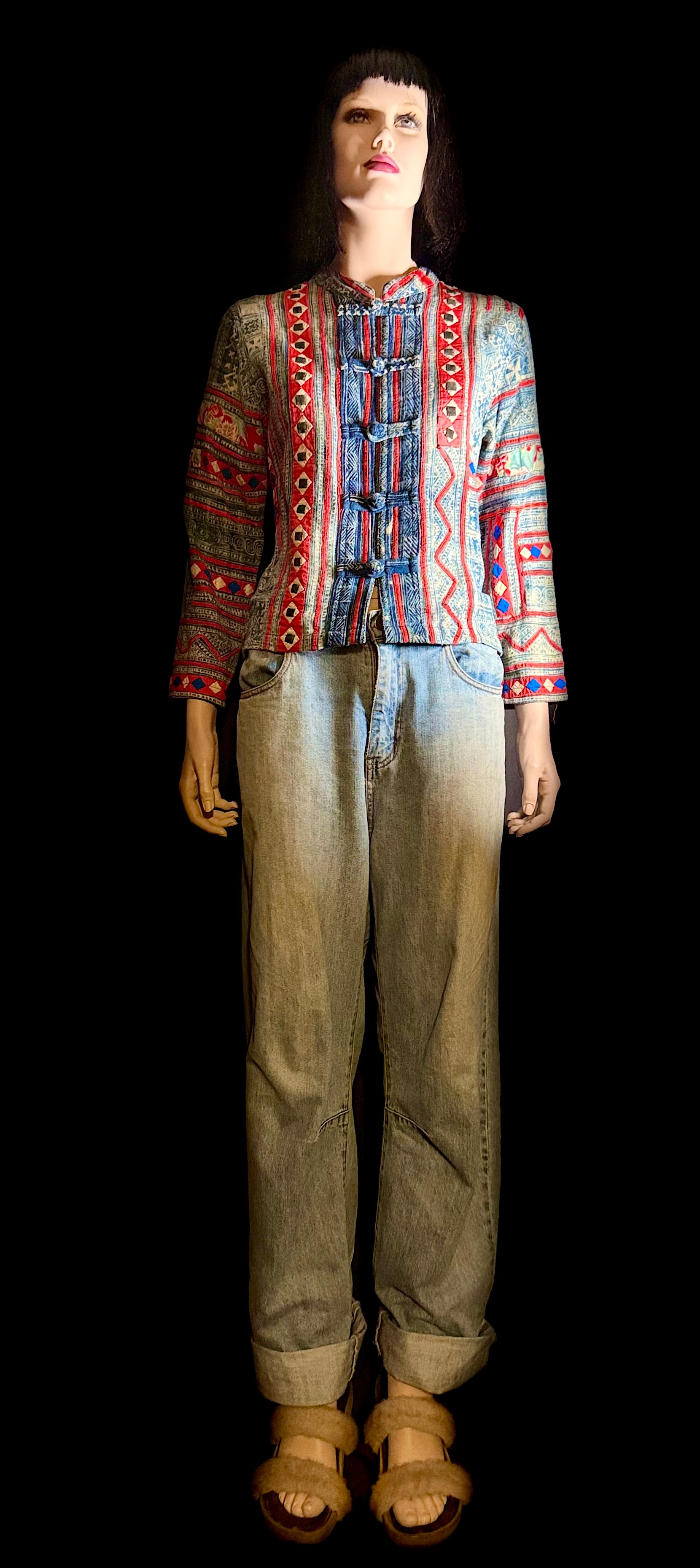 Authentic Malaika Hmong Hand-Appliqué Jacket