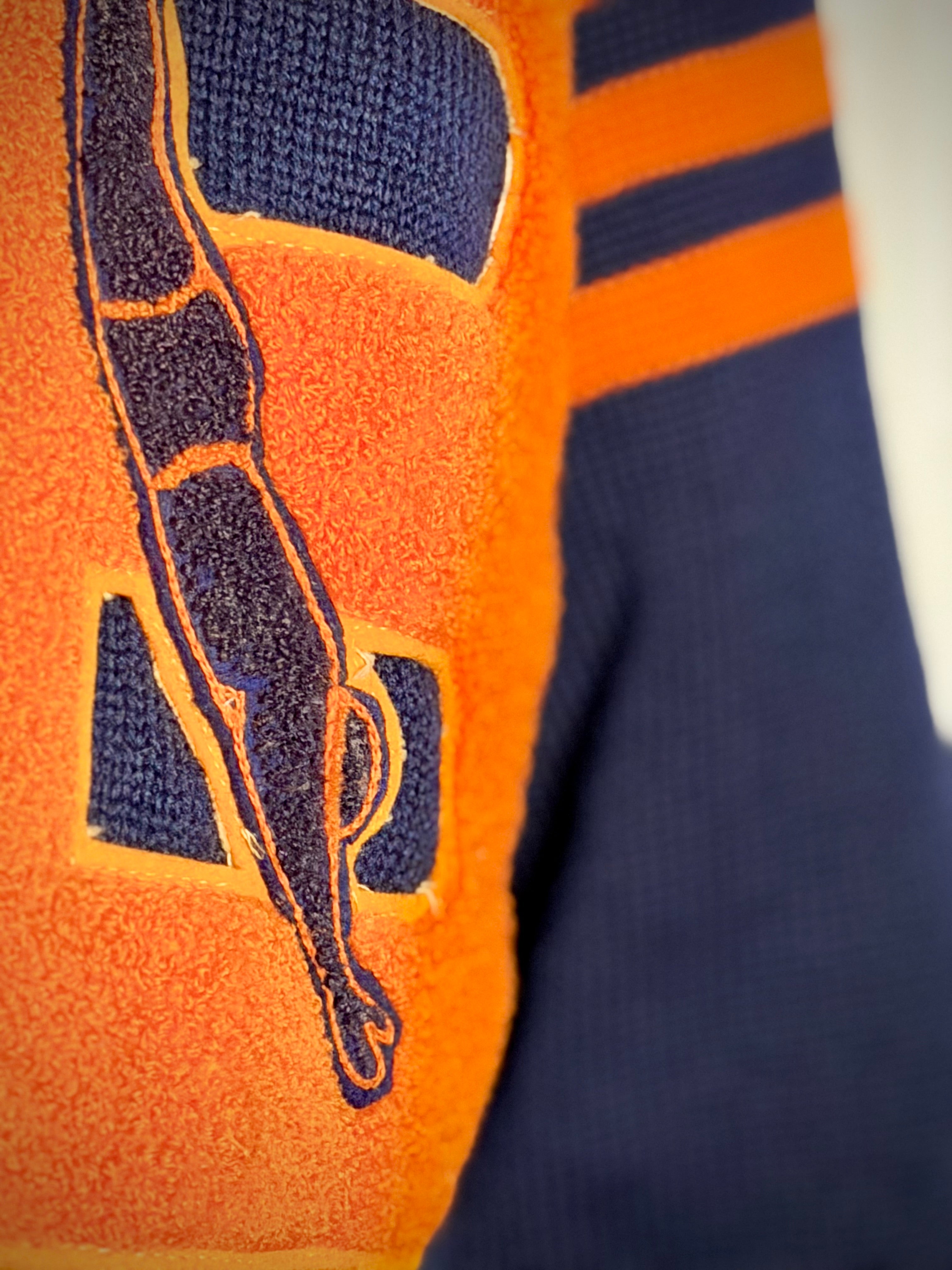 1940s–50s Varsity Knit Cardigan with Chenille Letter Patch