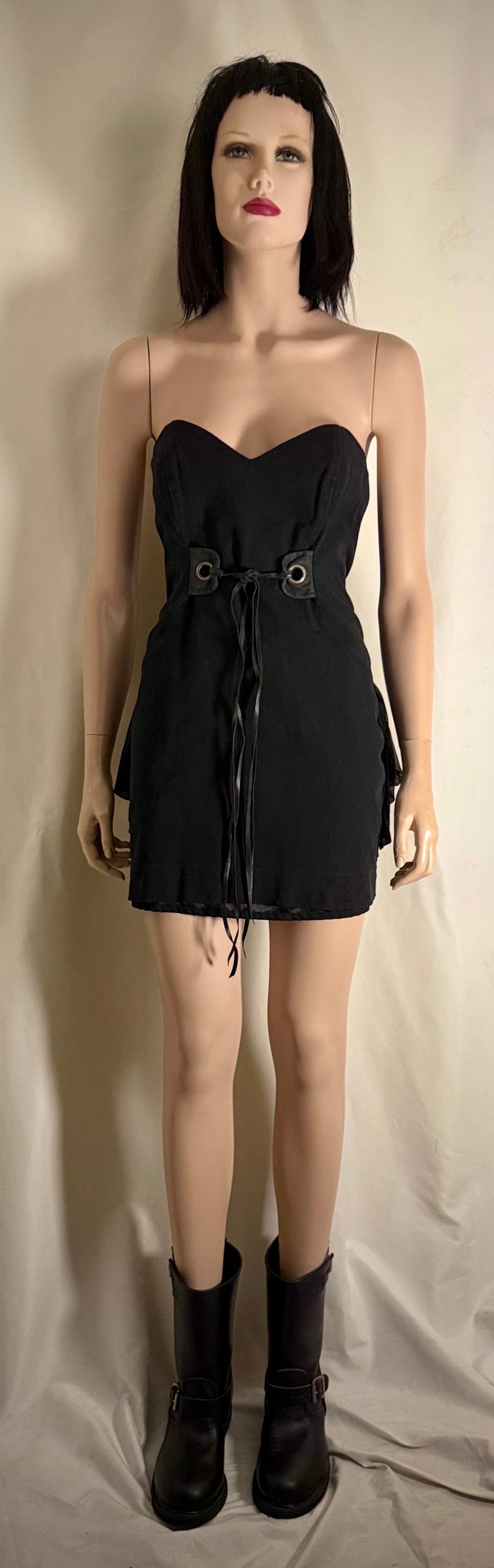 Mala Brajkovic Sculptural Black Corset Dress With Bustle