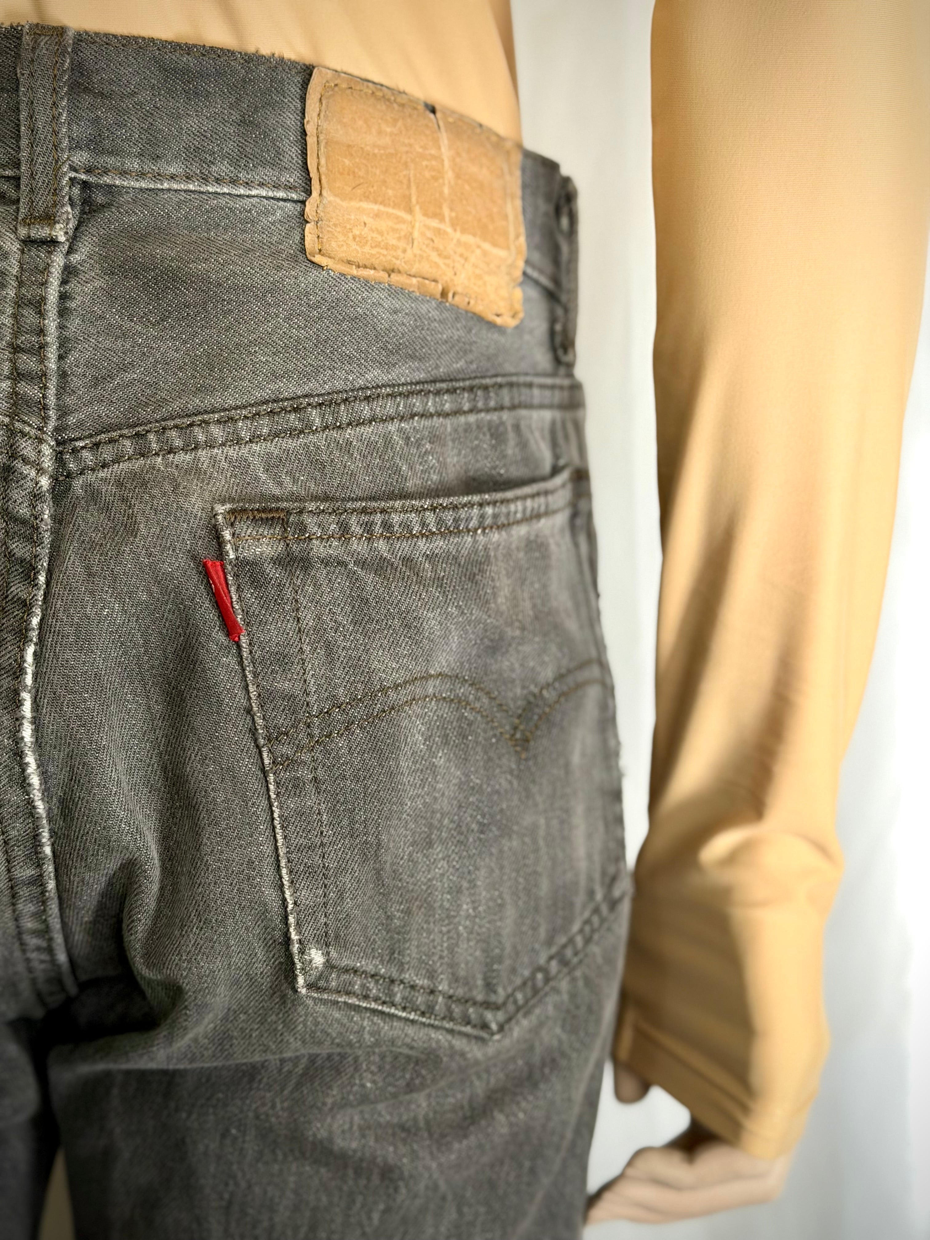 1990s Levi’s Grey Denim Jeans - Minimalist Cut