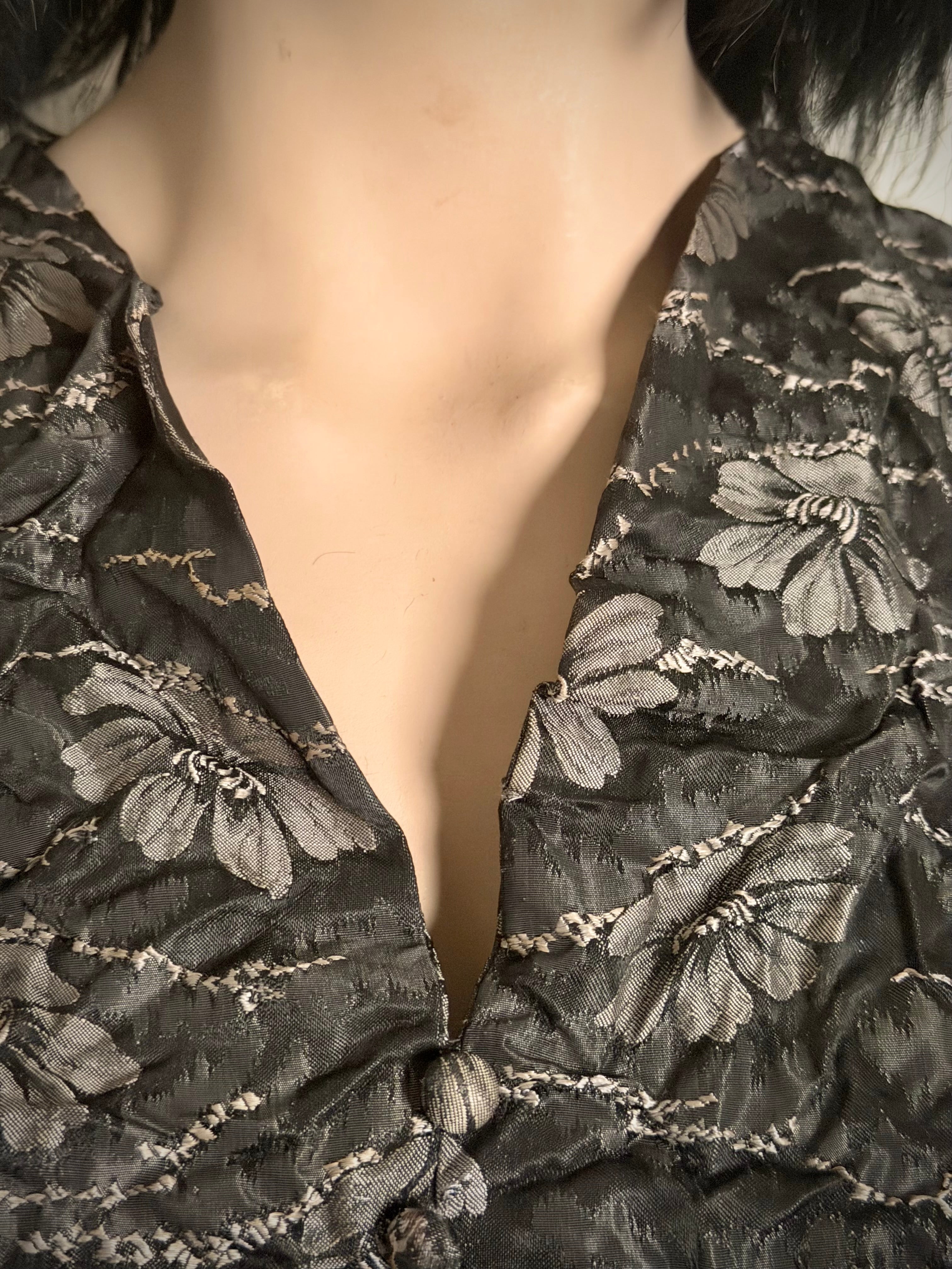Late 1940s–Early 1950s Sculptural Floral Cocktail Dress
