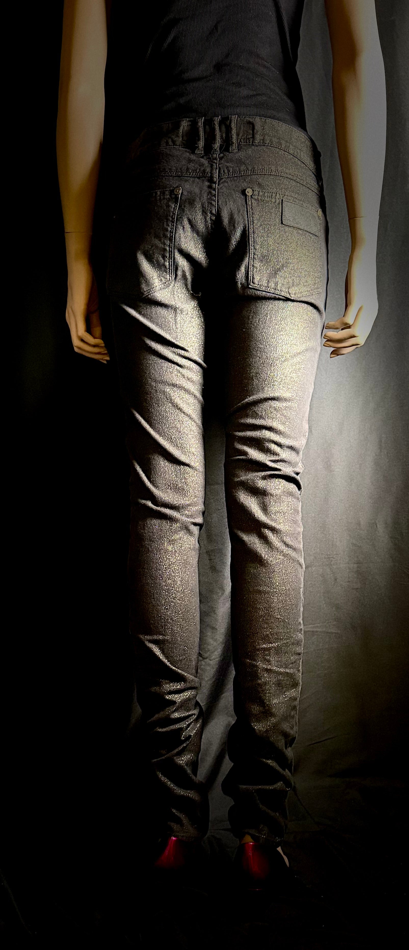 April 77 Gold-Lustre Slim Jeans with Guitar Pick Pocket