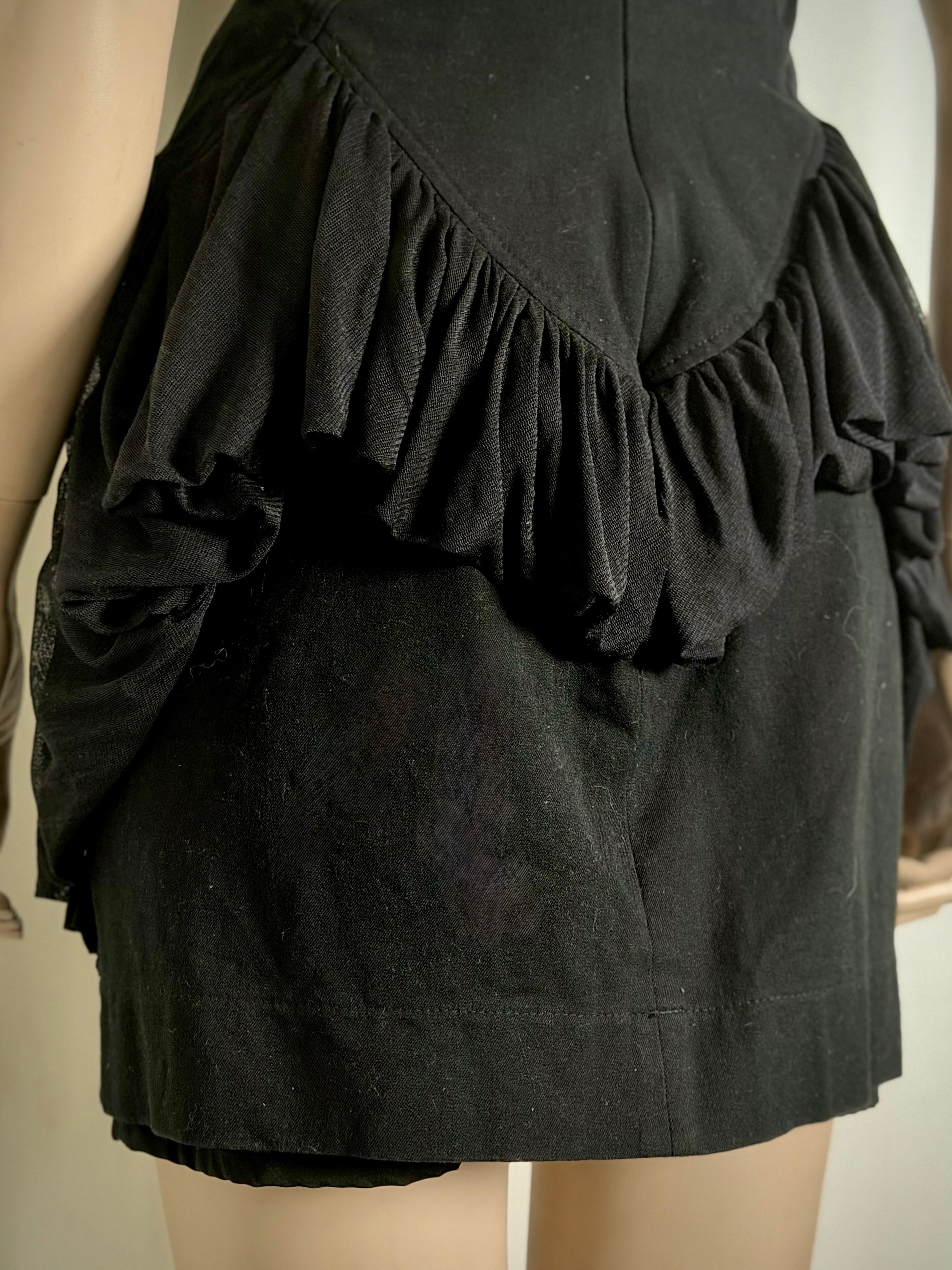 Mala Brajkovic Sculptural Black Corset Dress With Bustle