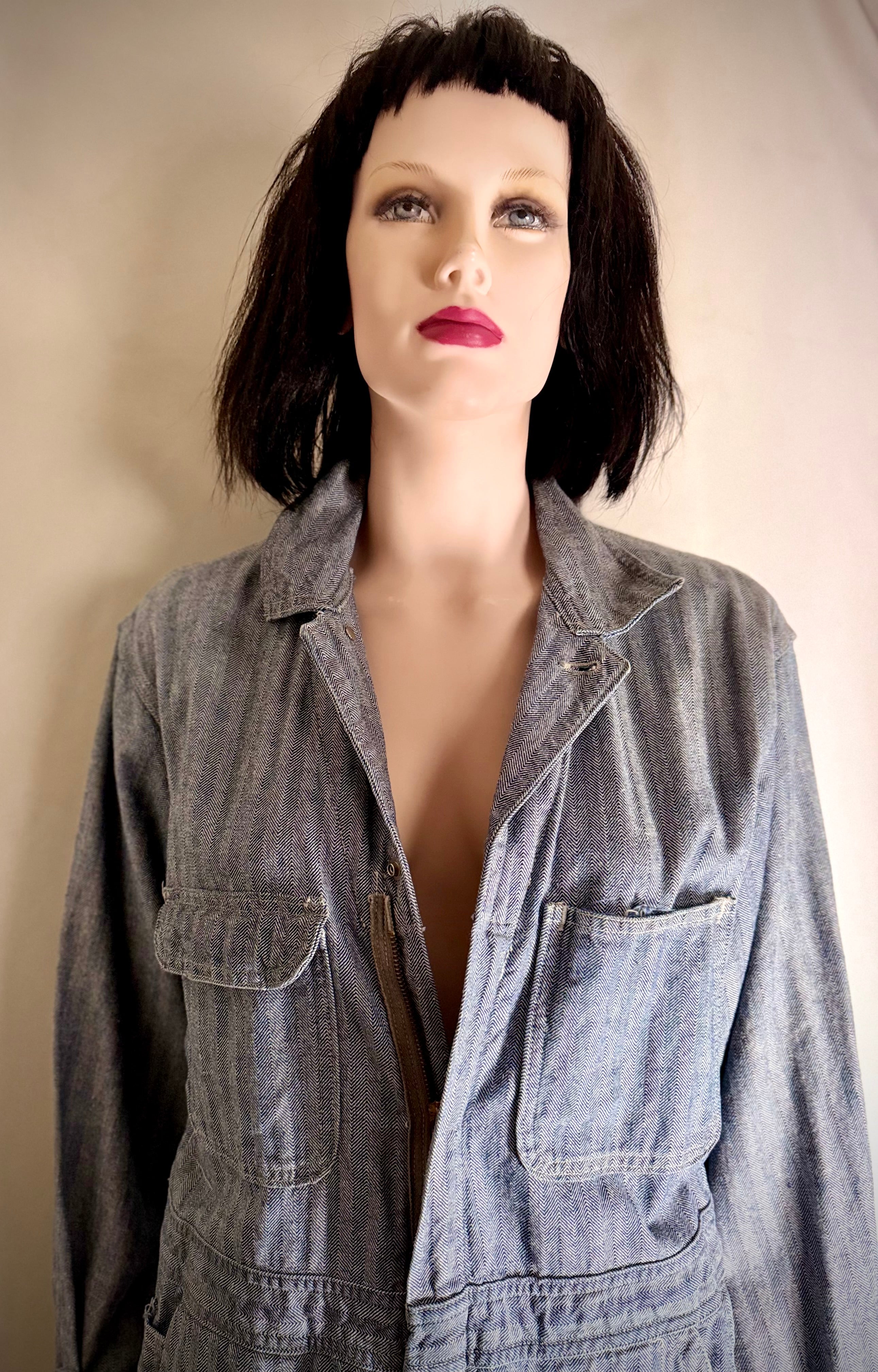 1960s USA Striped Workwear Overalls - Unisex