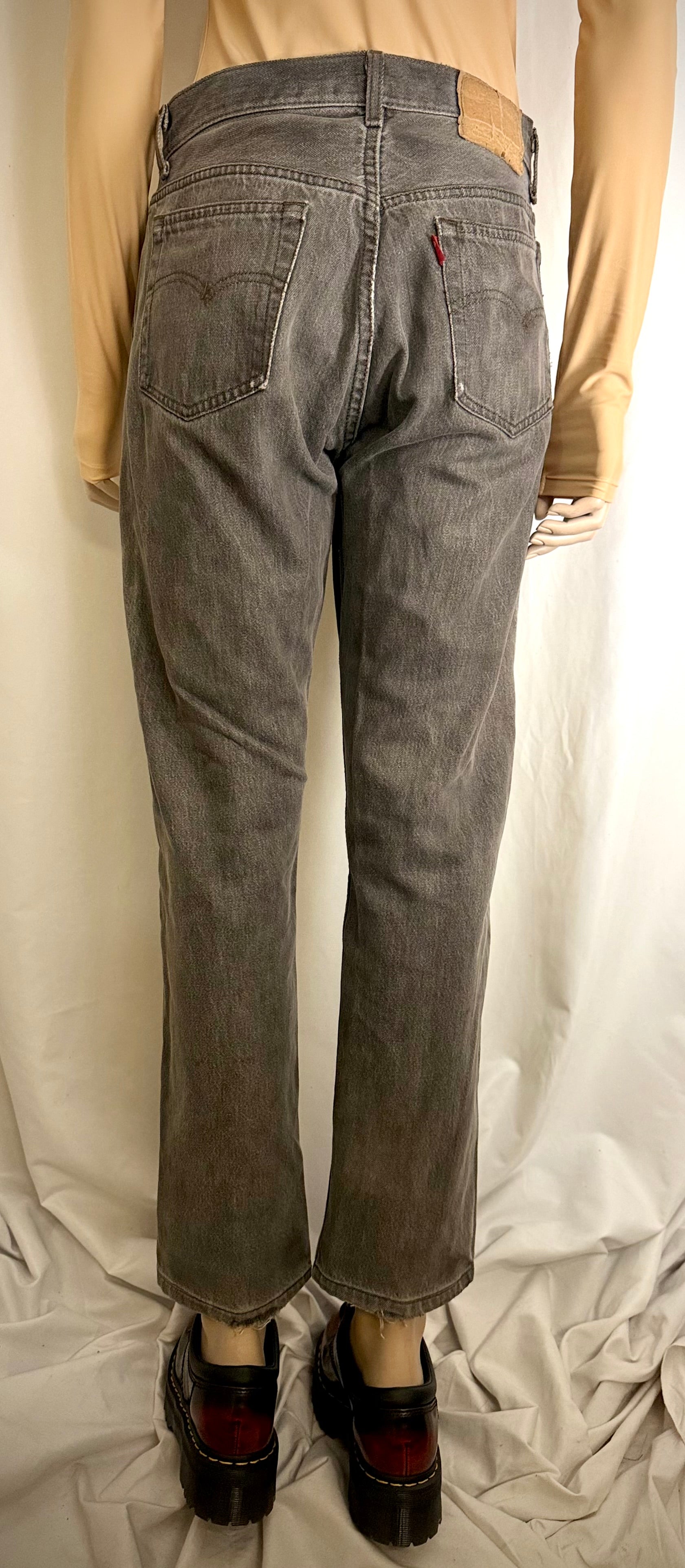 1990s Levi’s Grey Denim Jeans - Minimalist Cut