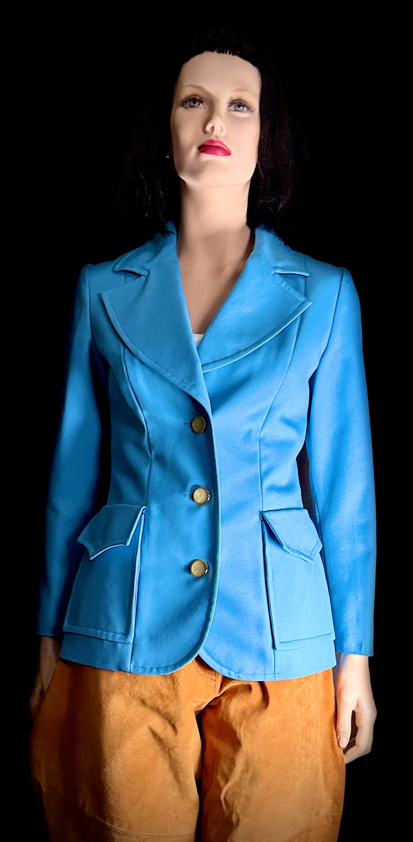 Vintage 1960s–70s Wolsey Lombardi Blue Tailored Jacket | Made in UK