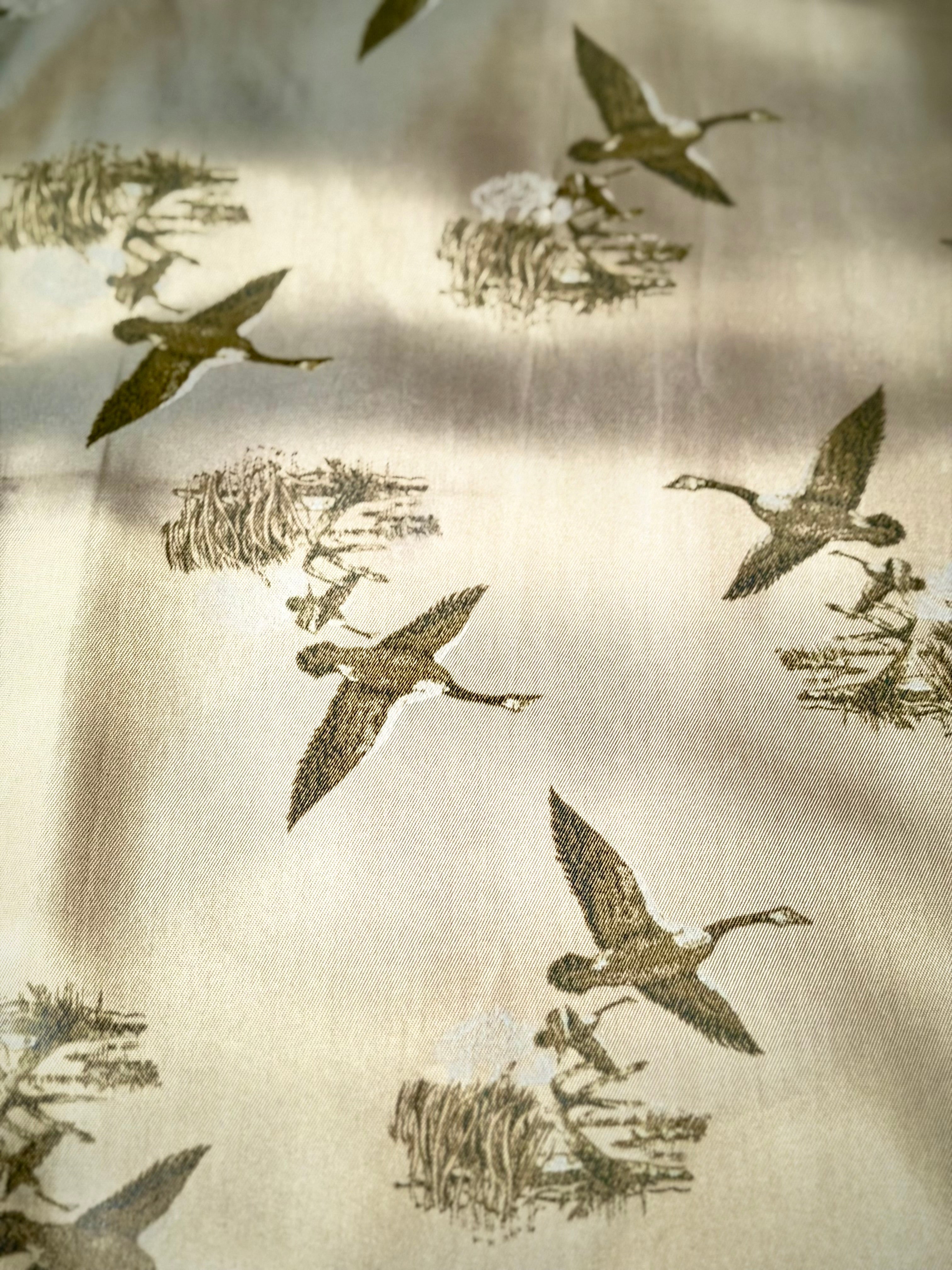 Exceptional Vintage 70s Mexican Suede Western Jacket with Scenic Bird Lining