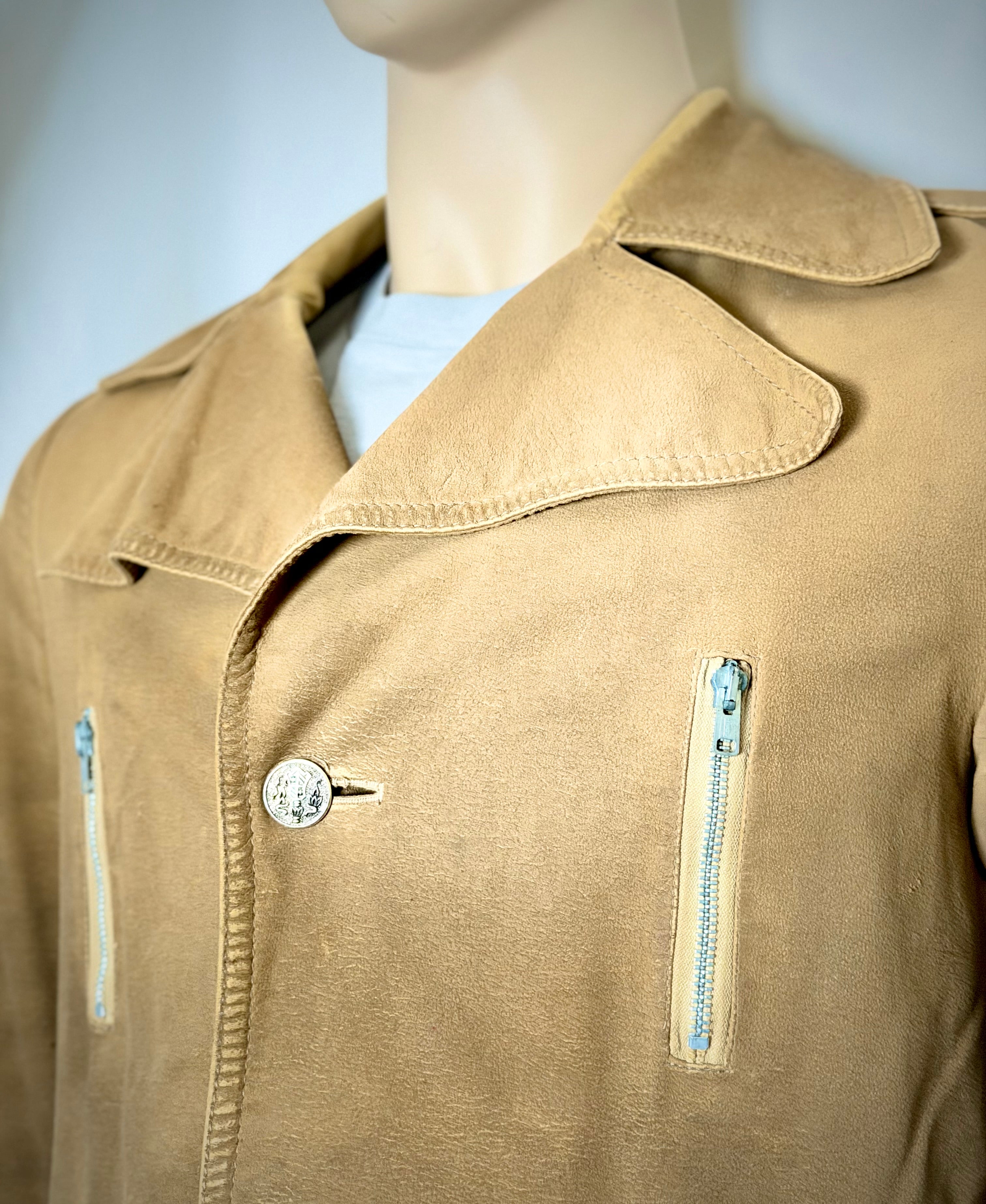 1960s Coated Cotton Utility Jacket - Military Inspired Workwear