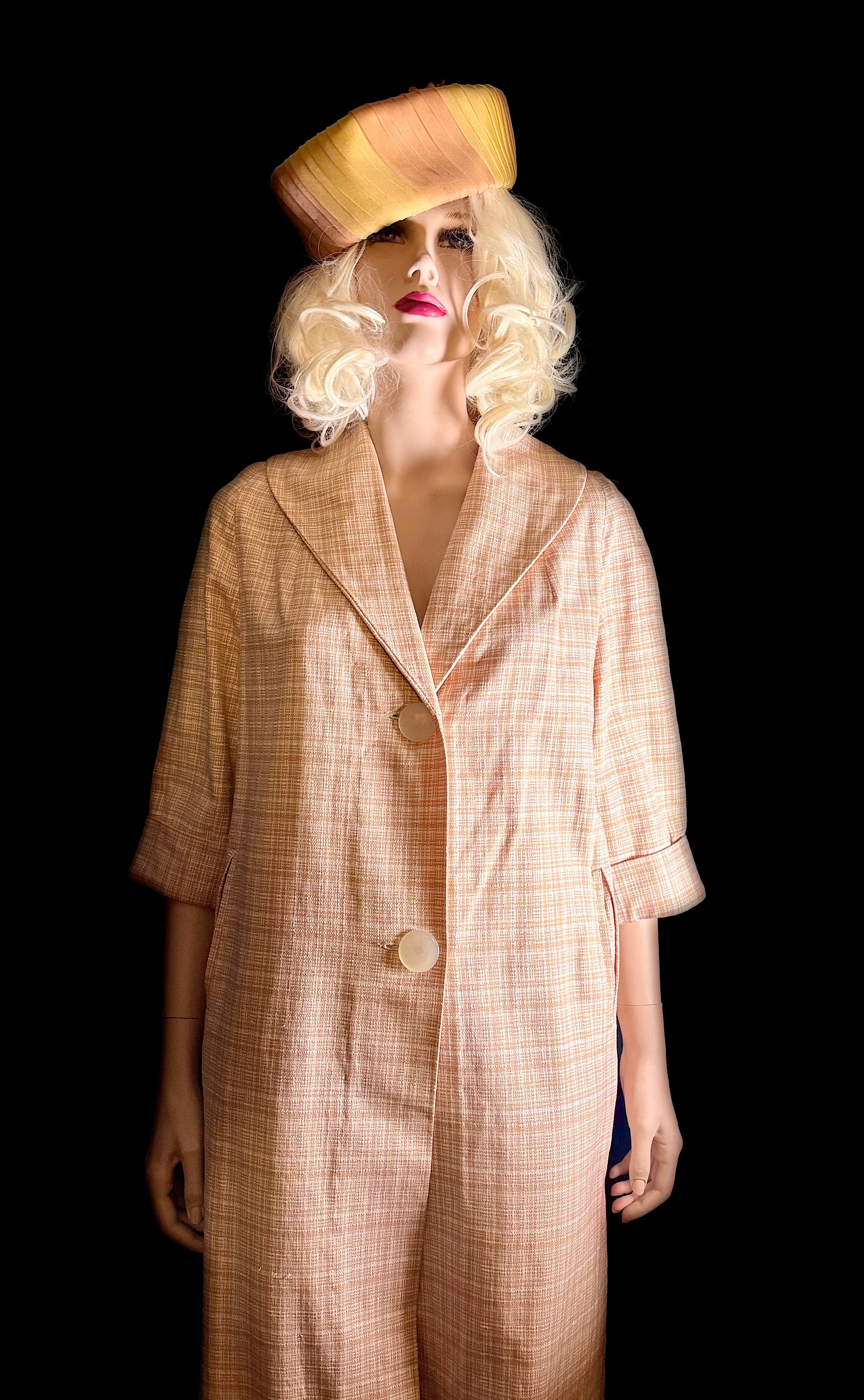 1950s Cocoon Style Car Coat - Immaculate Condition | Soft Check