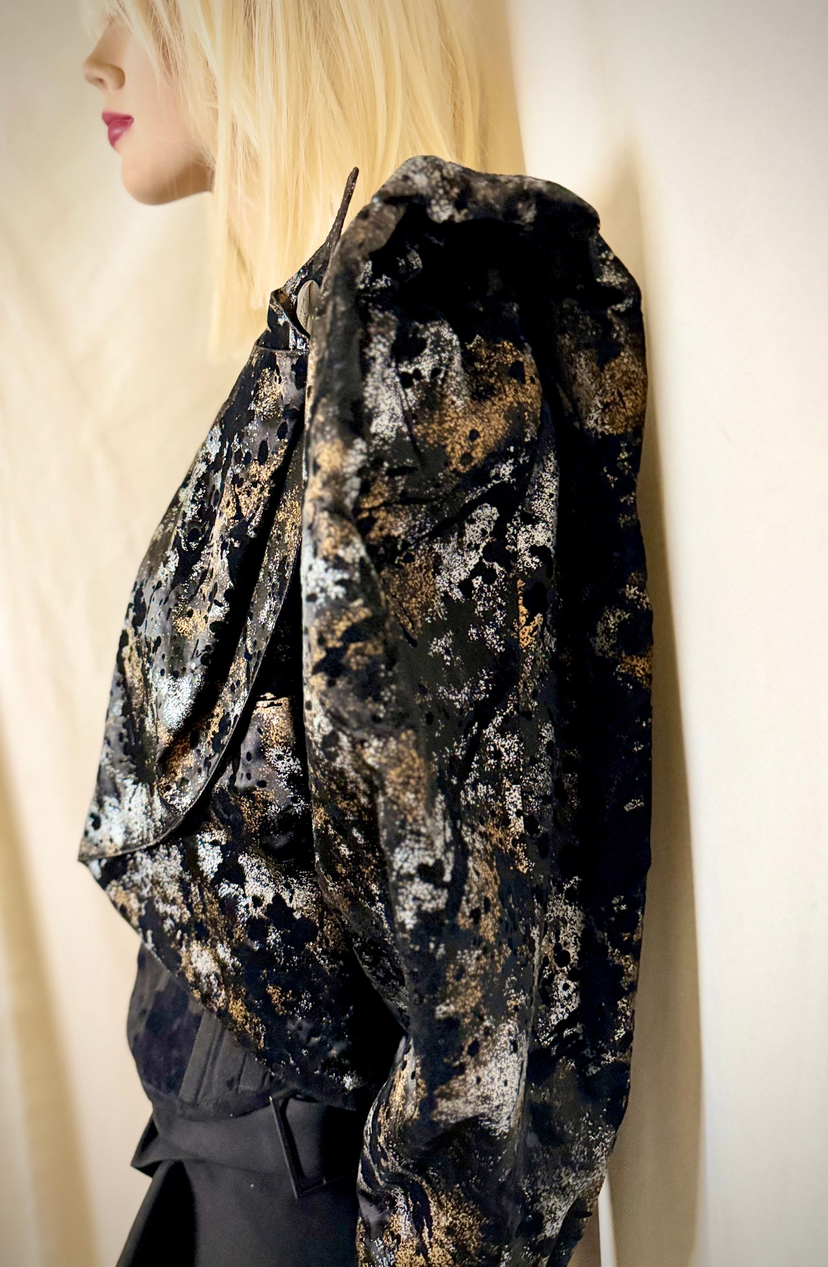 1980s Davi Dan Belgium Brutalist Metallic Jacket