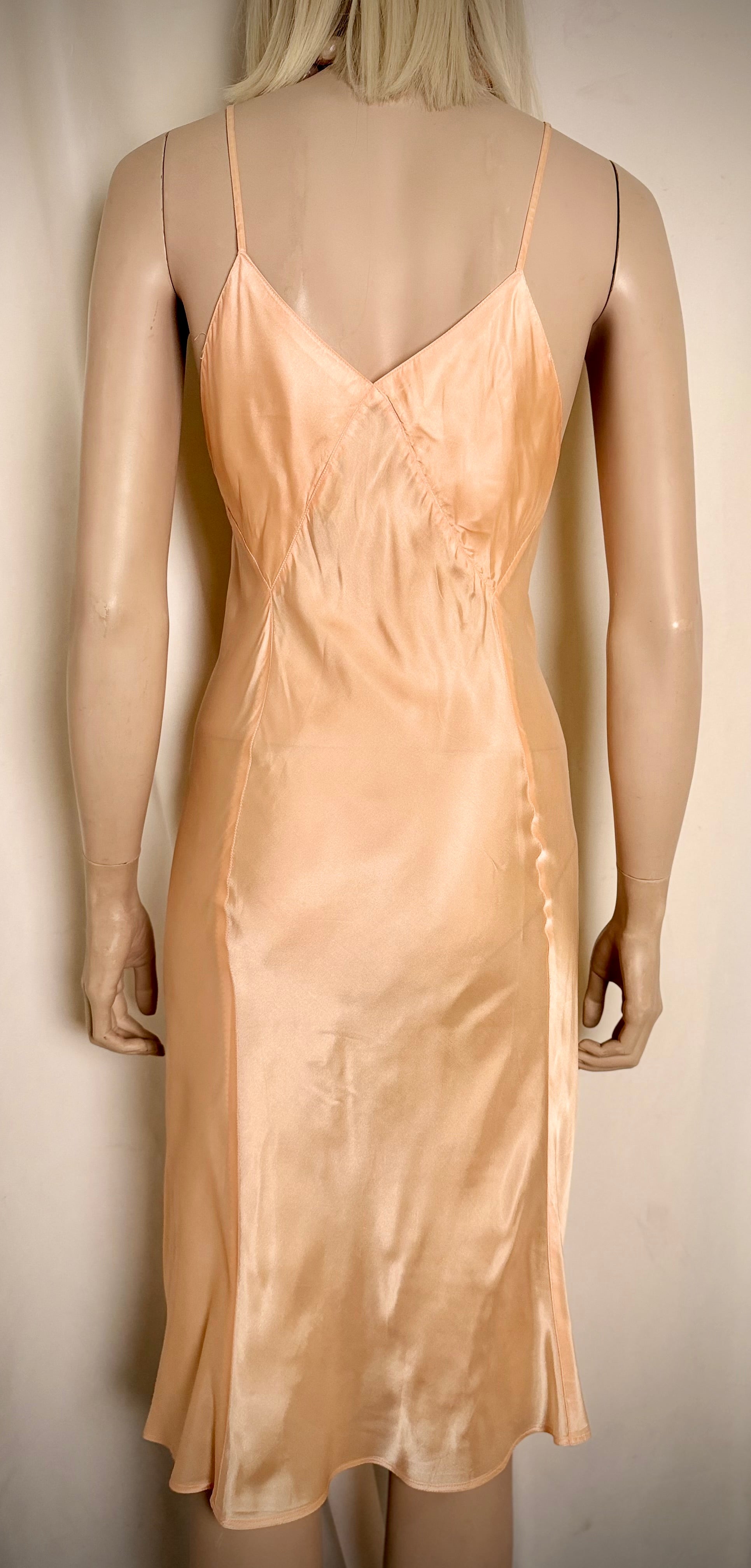 1940s Fruit of the Loom Rayon Satin Slip Dress