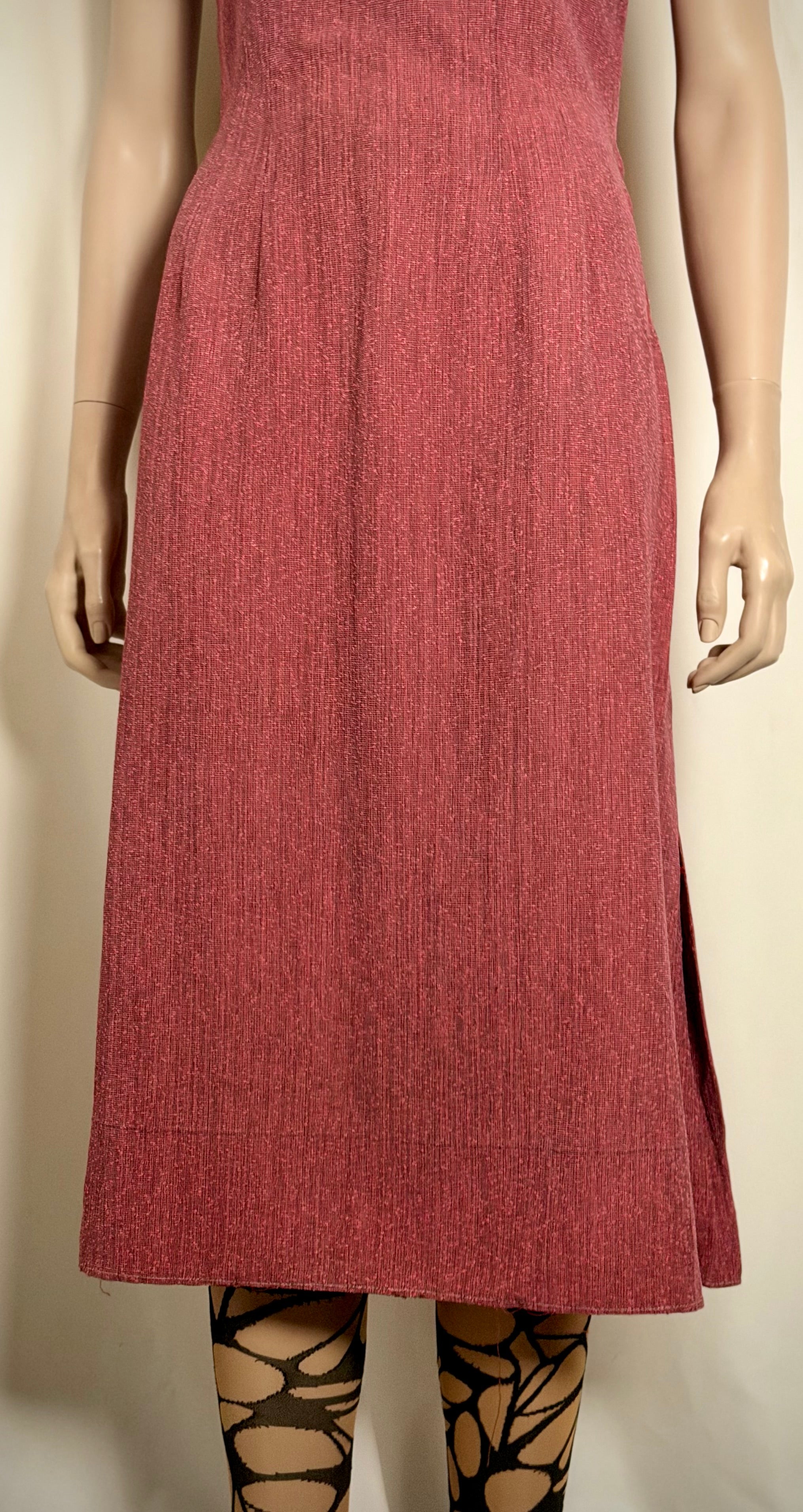 1960s Textured Slub Weave Dress