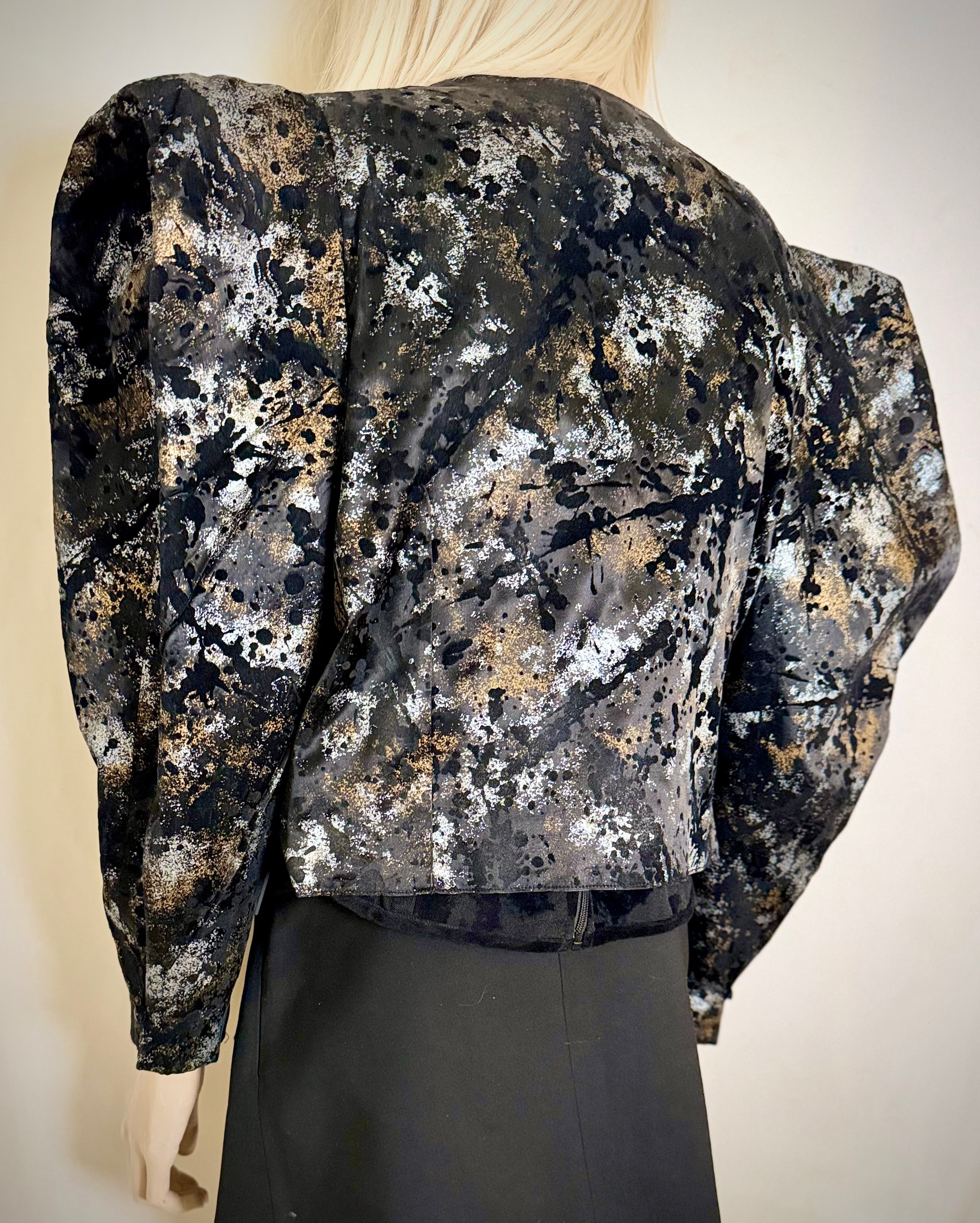 1980s Davi Dan Belgium Brutalist Metallic Jacket