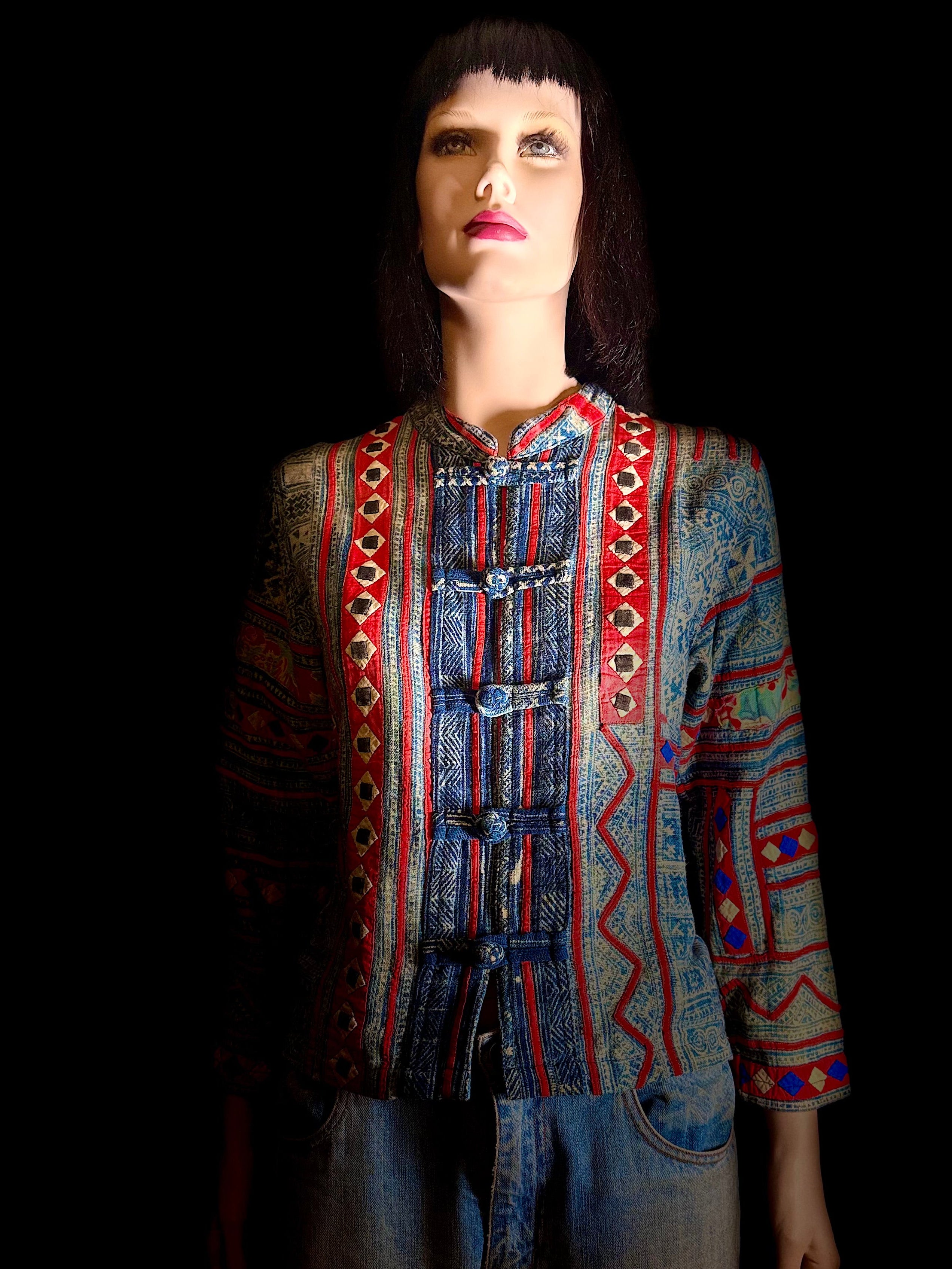 Authentic Malaika Hmong Hand-Appliqué Jacket