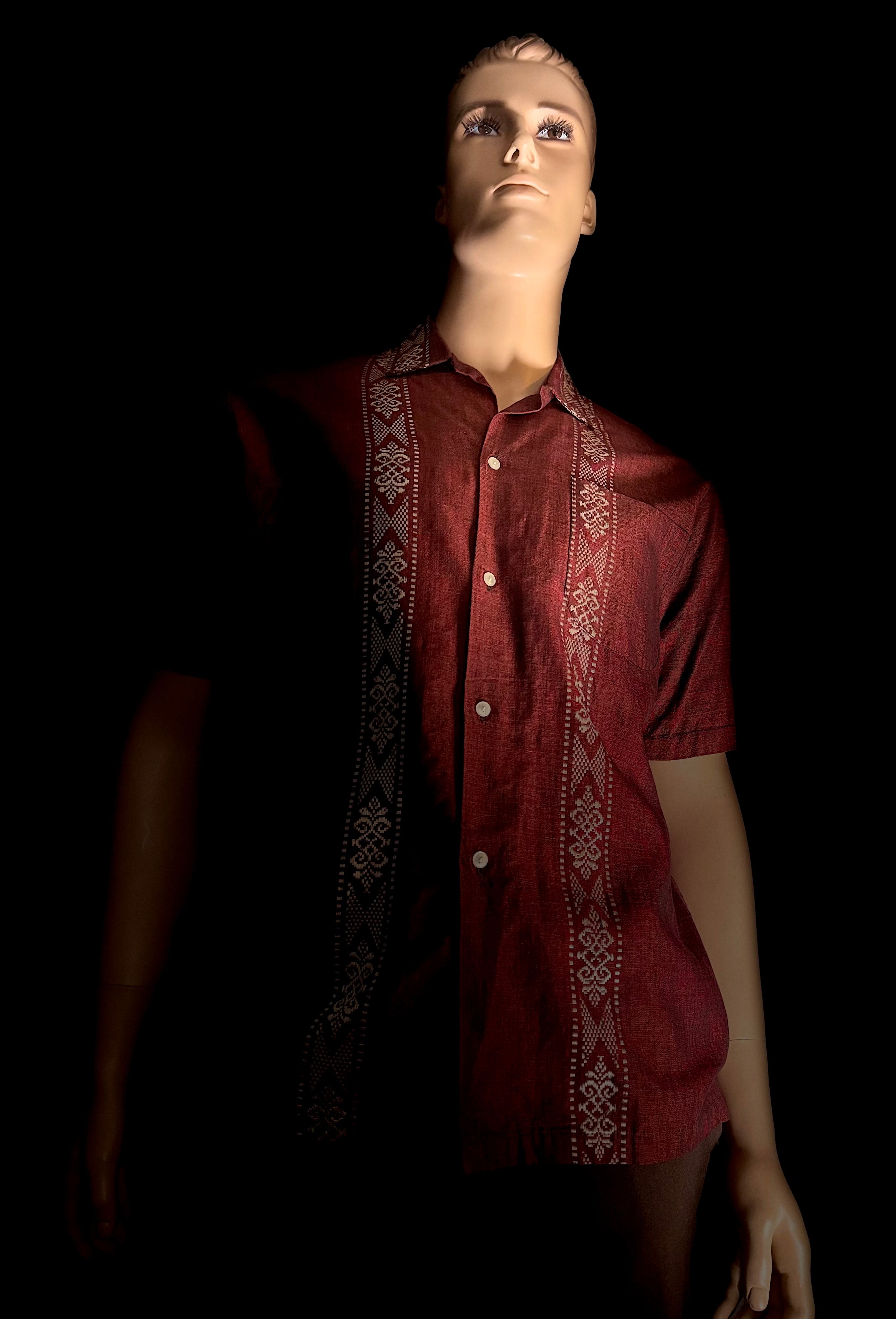 Vintage 1970s Heavy Cotton Embroidered Shirt - Made in Thailand (Mint Condition)