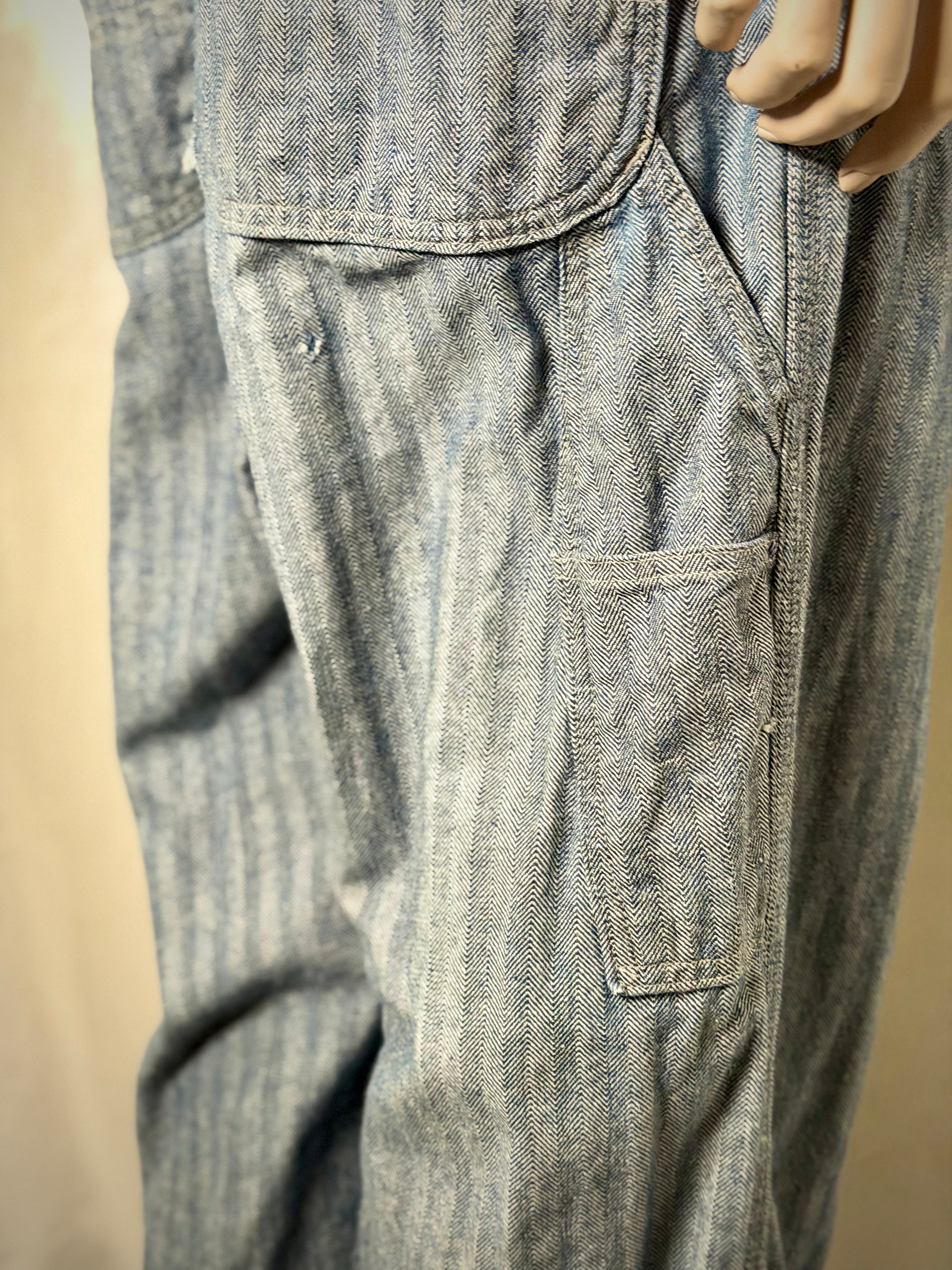 1960s USA Striped Workwear Overalls - Unisex