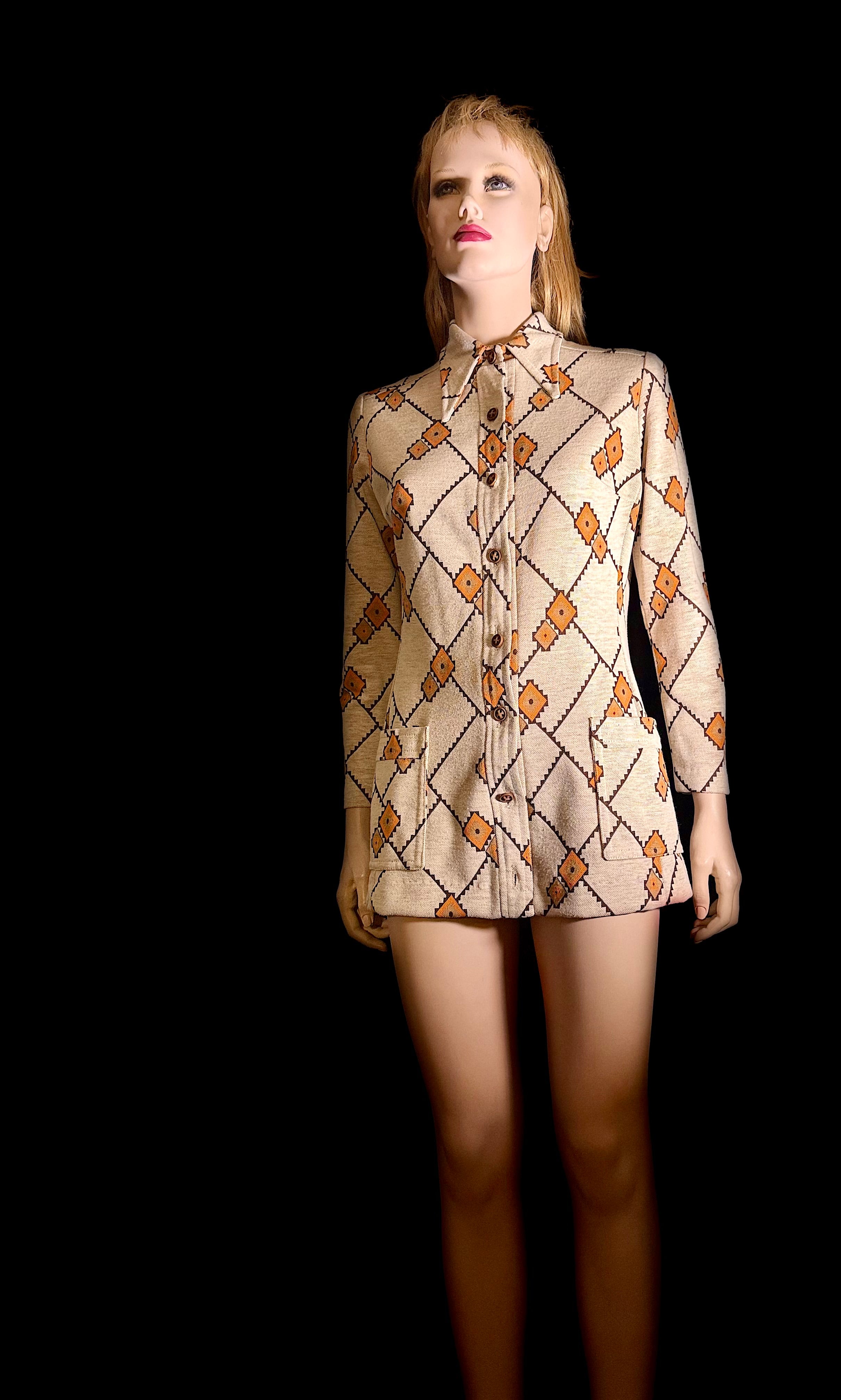 Vintage Late-60s / Early-70s Geometric Button-Up Shirt