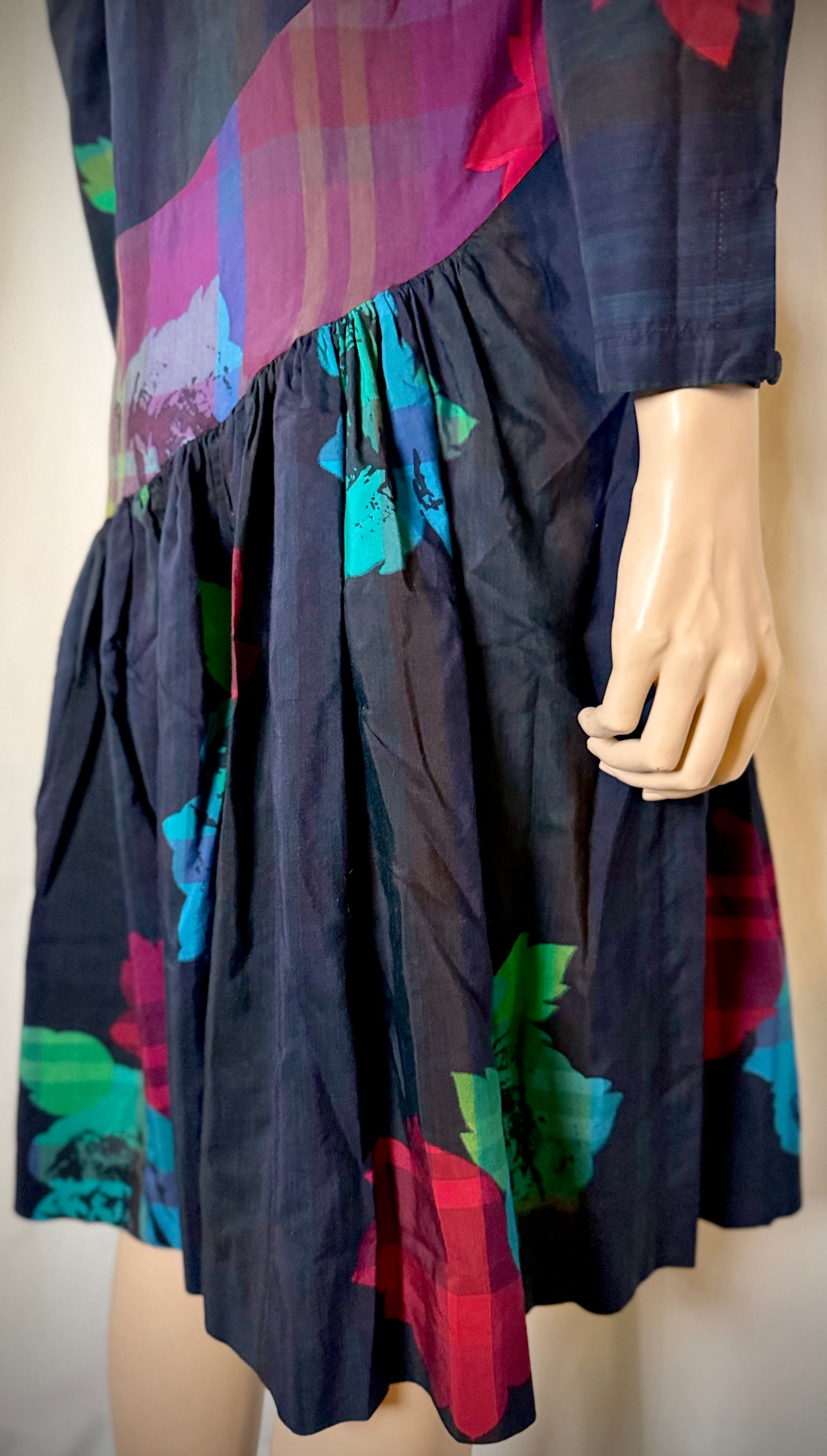 1980s Chacok Romance Printed Dress - Made In France