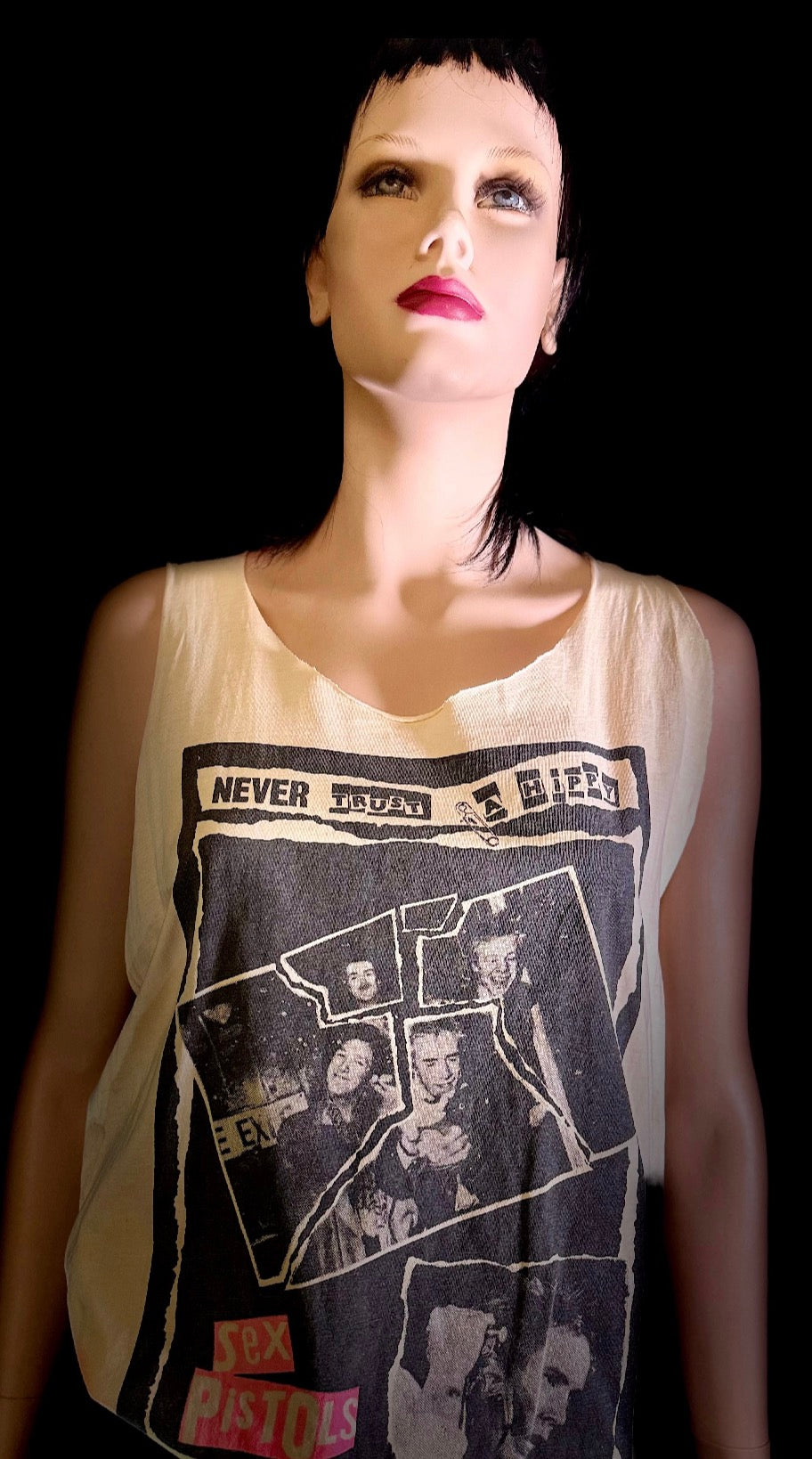 1988 Sex Pistols “Never Trust a Hippy” Cut Tank Tee