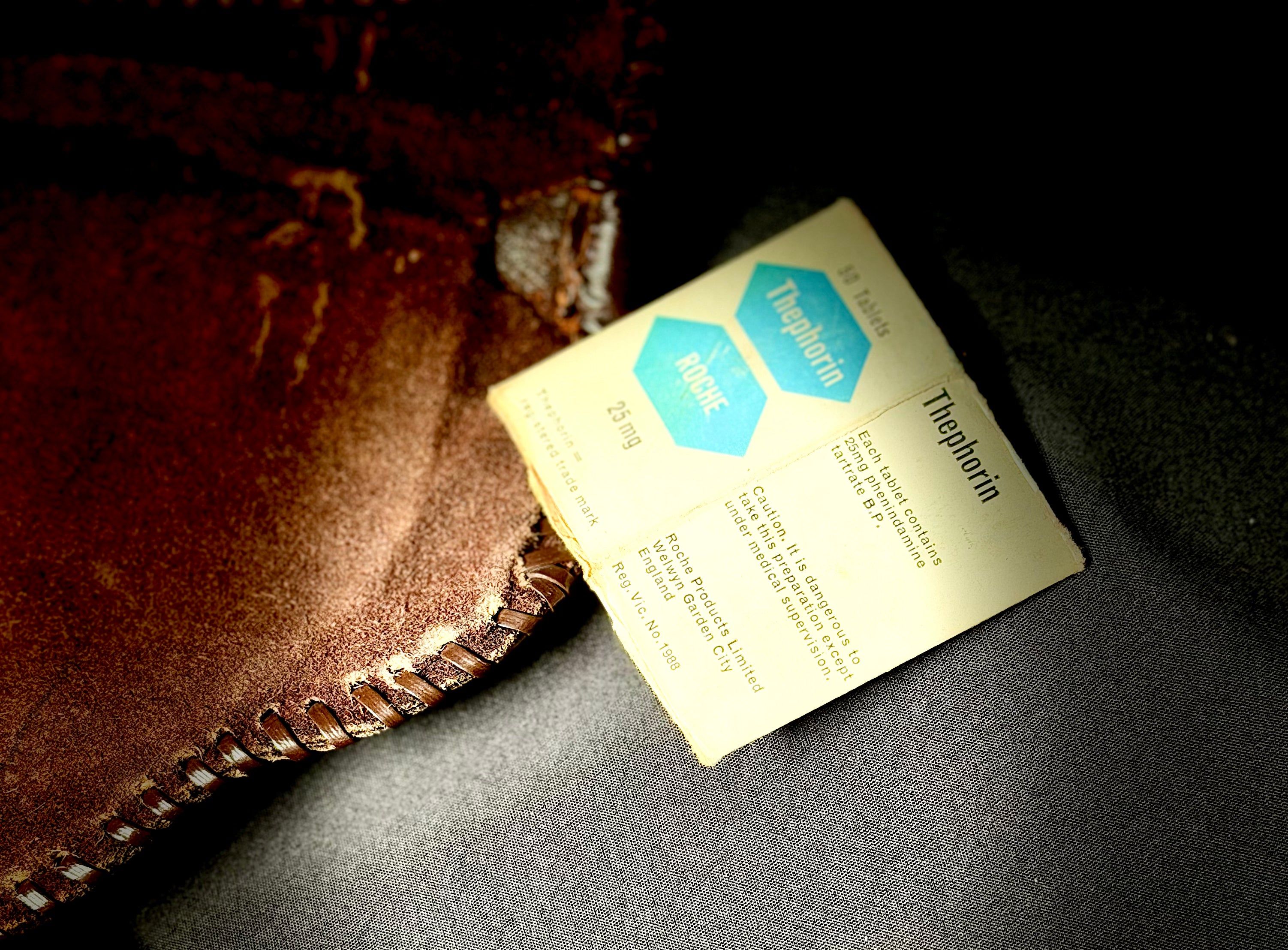 Late 1940s Chocolate Brown Leather Handbag
With Original 1963 Receipts Found Inside
