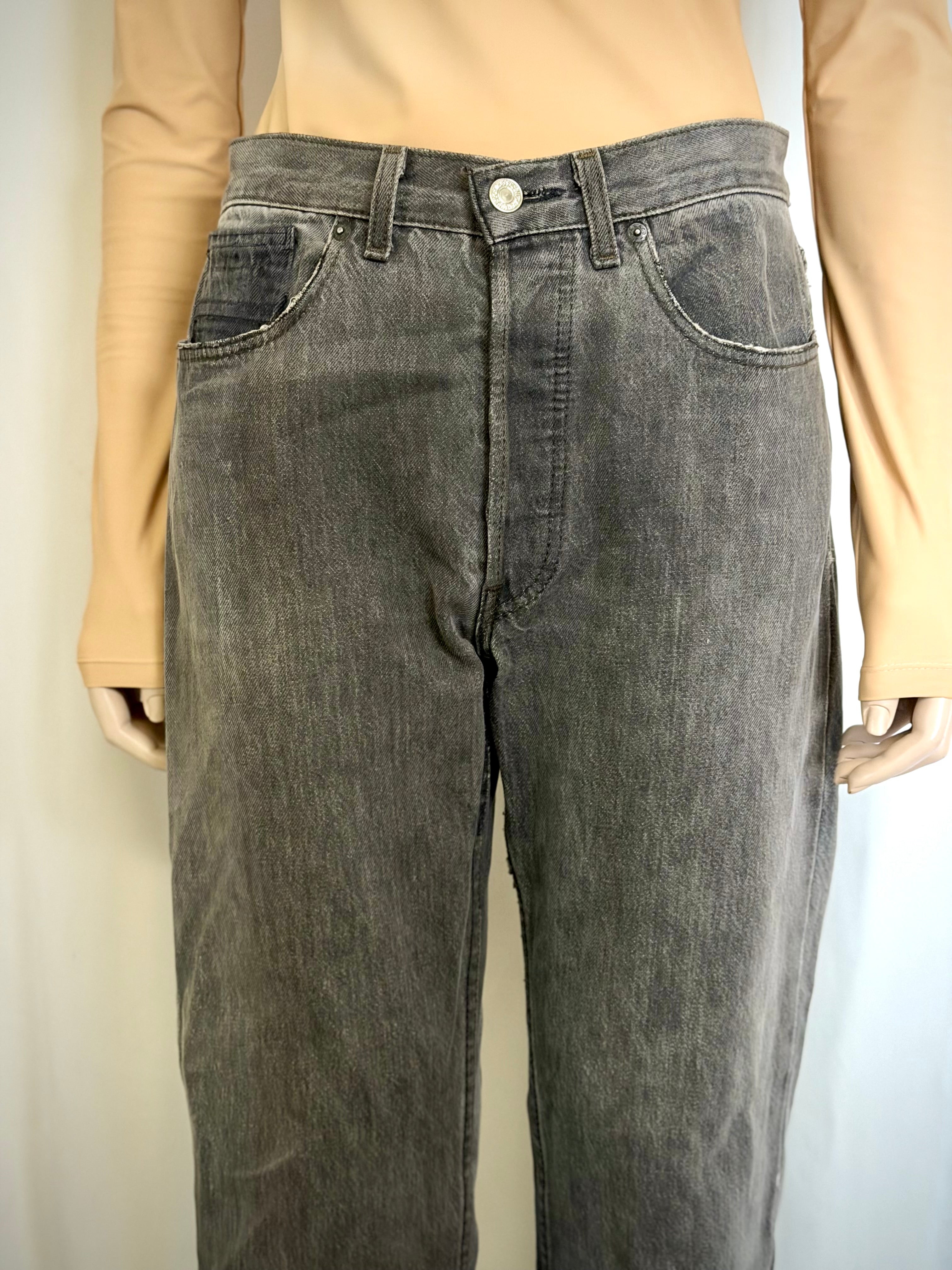 1990s Levi’s Grey Denim Jeans - Minimalist Cut