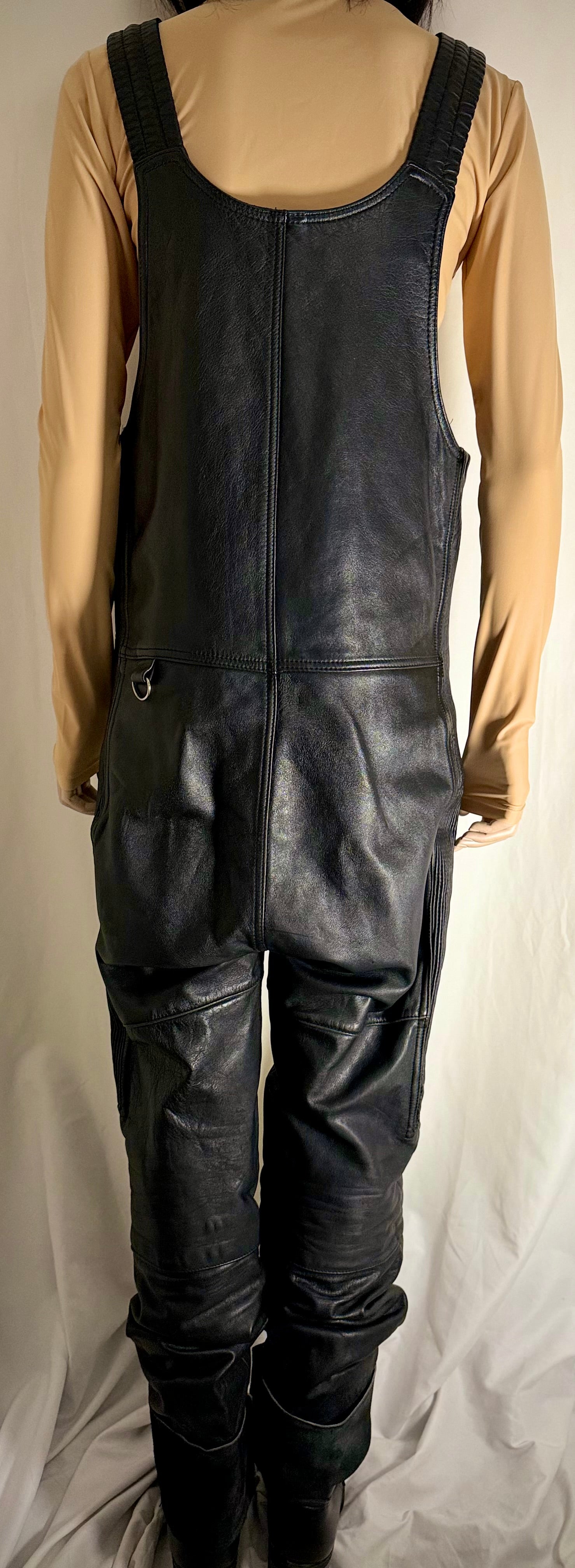 Hein Gericke Black Leather Motorcycle Overalls