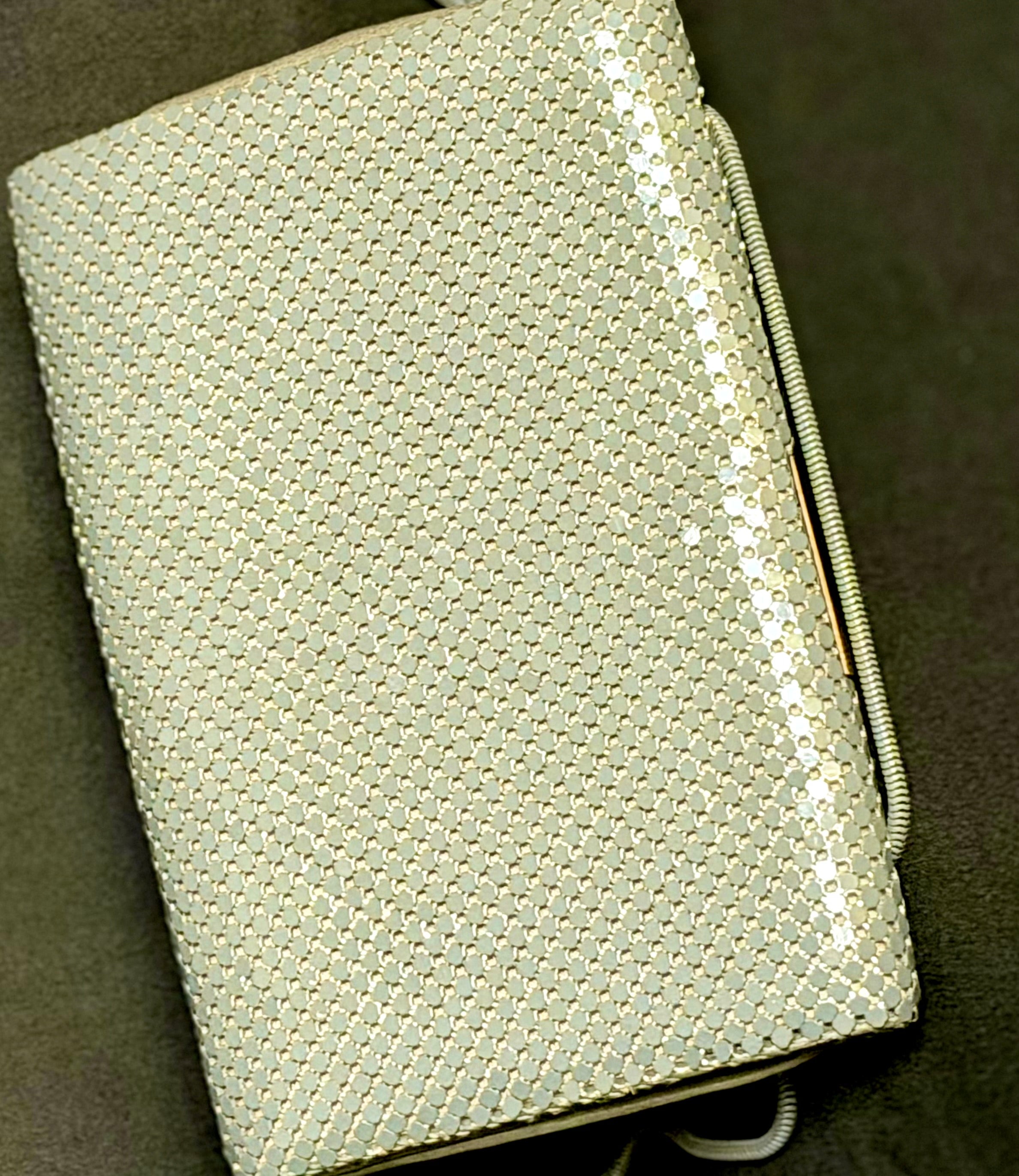 Mesh Clutch - 1970s Silver Evening Bag