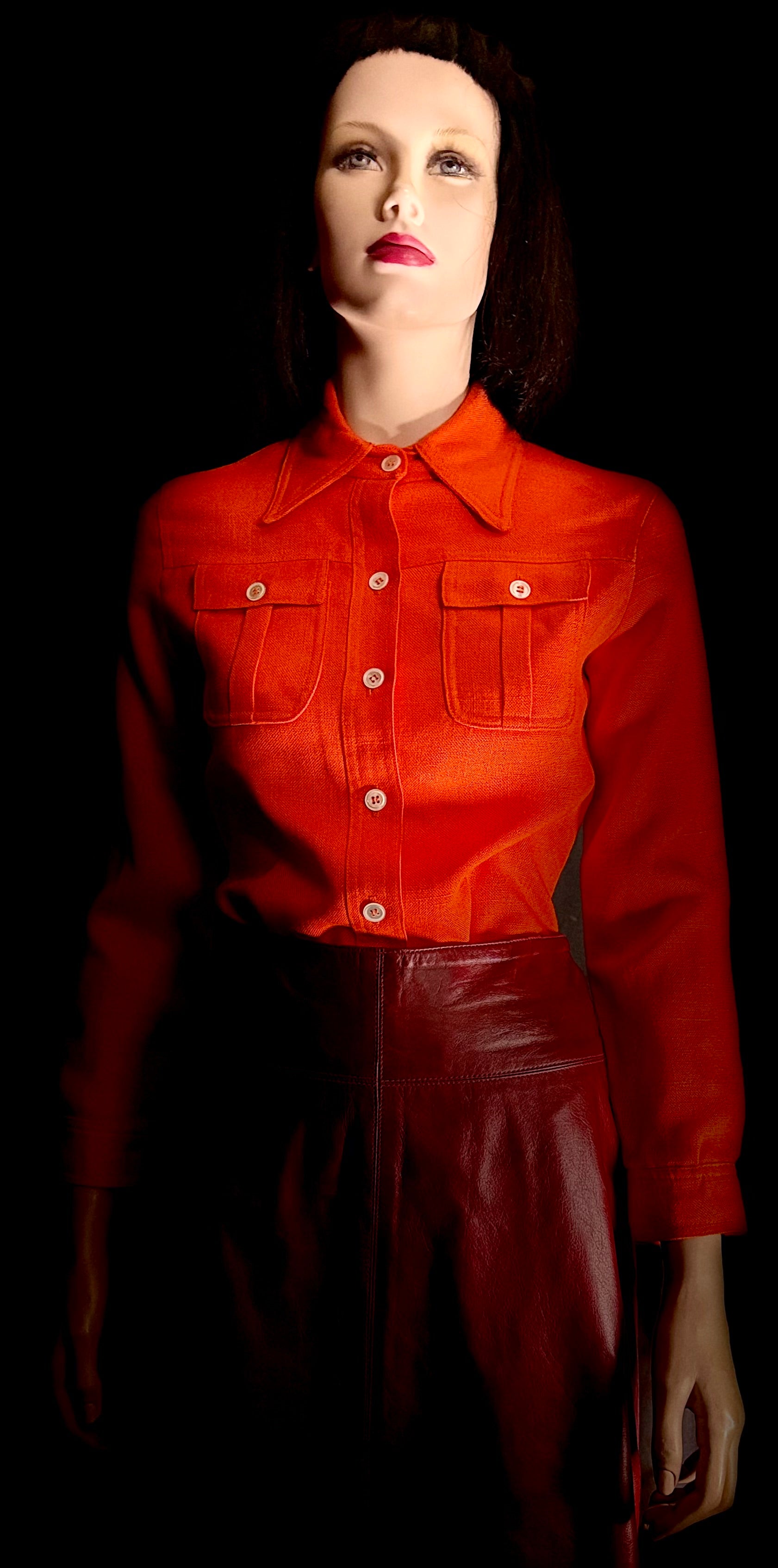 Vintage 1960s Burnt Orange Cotton Utility Shirt – John Meyer | Mint Condition