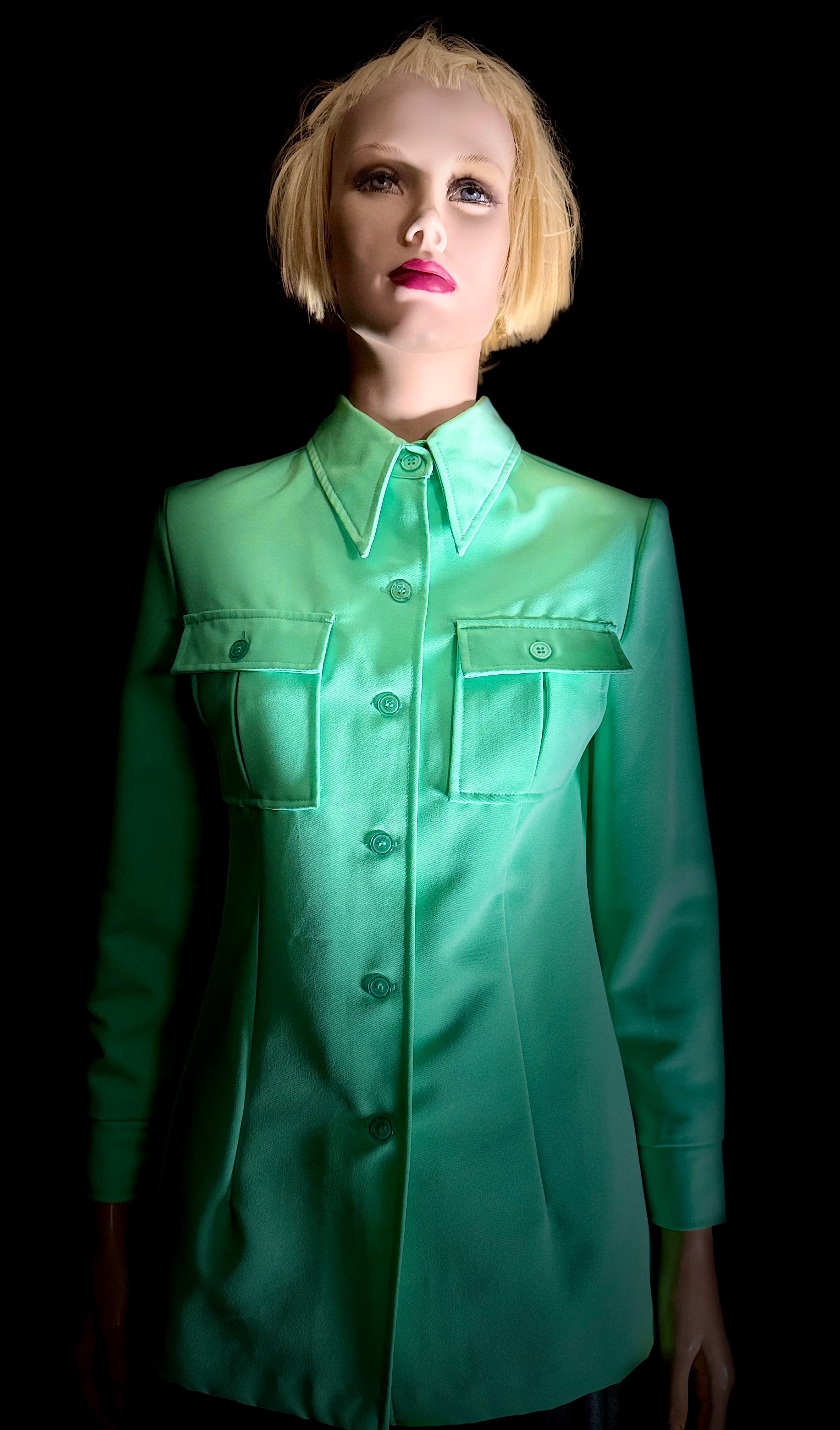 Mint Utility Shirt-Jacket | Vintage Contemporary Cut