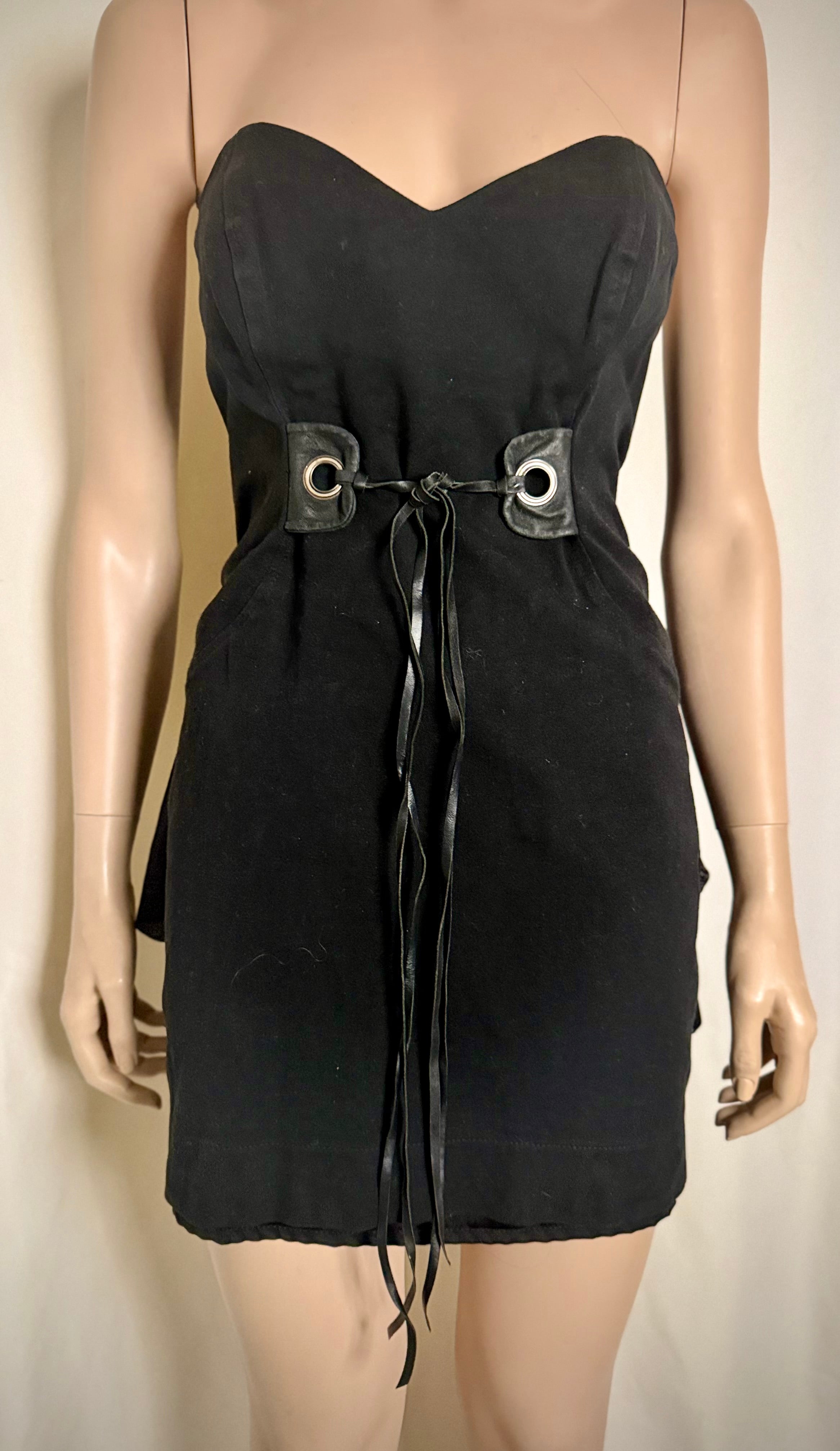 Mala Brajkovic Sculptural Black Corset Dress With Bustle