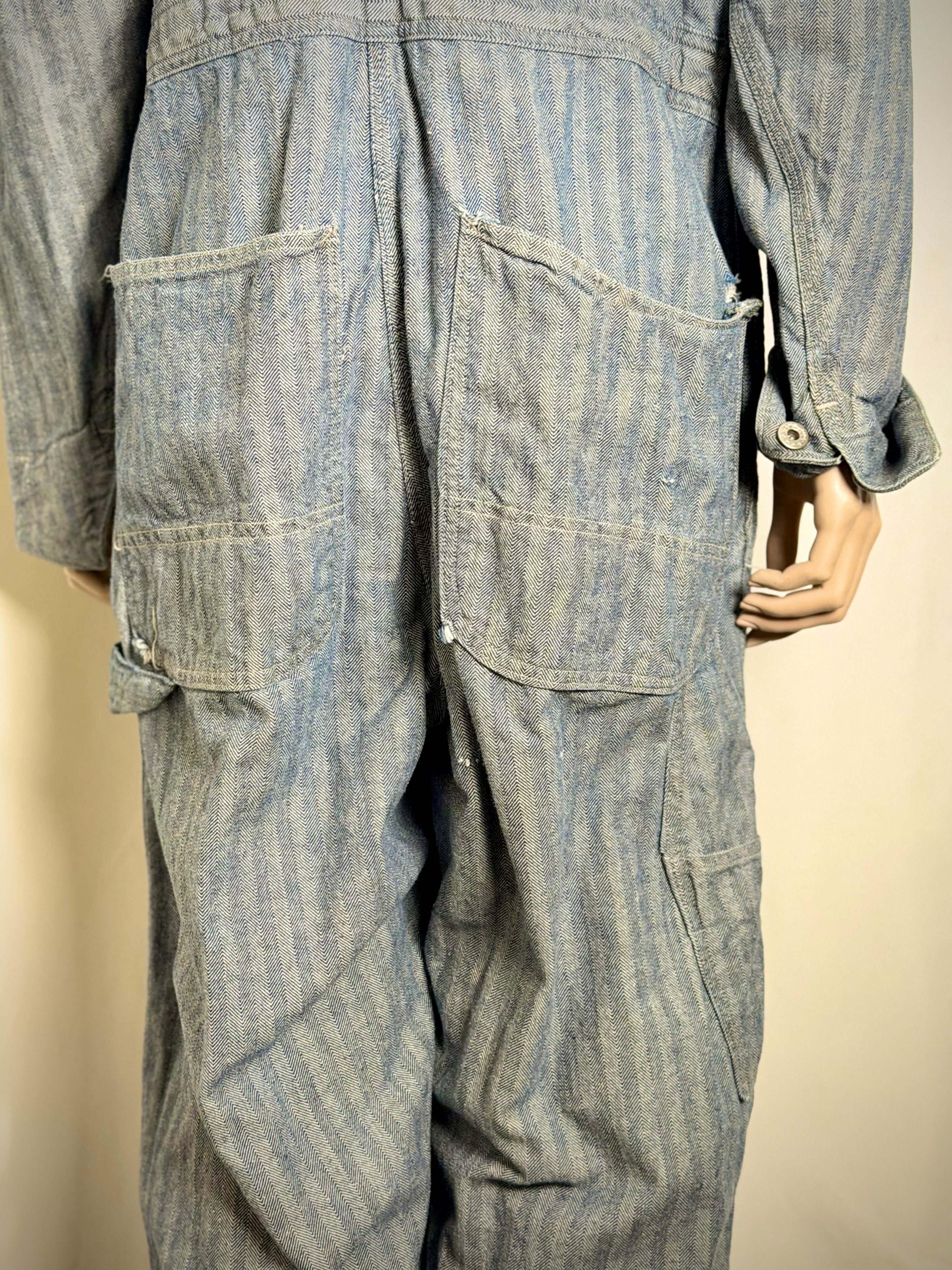 1960s USA Striped Workwear Overalls - Unisex