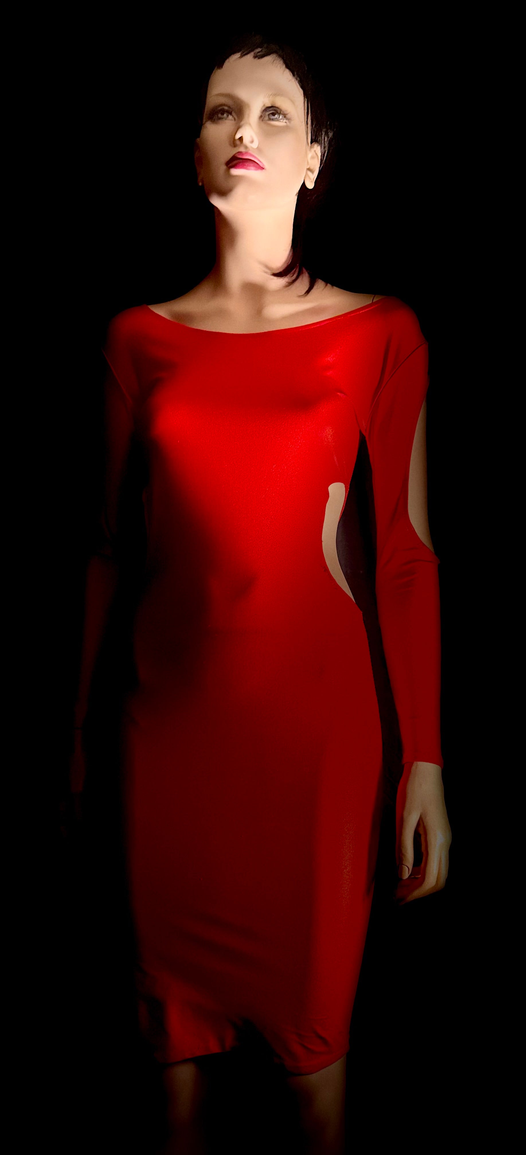 80s - 90s Cut-Out Bodycon Dress