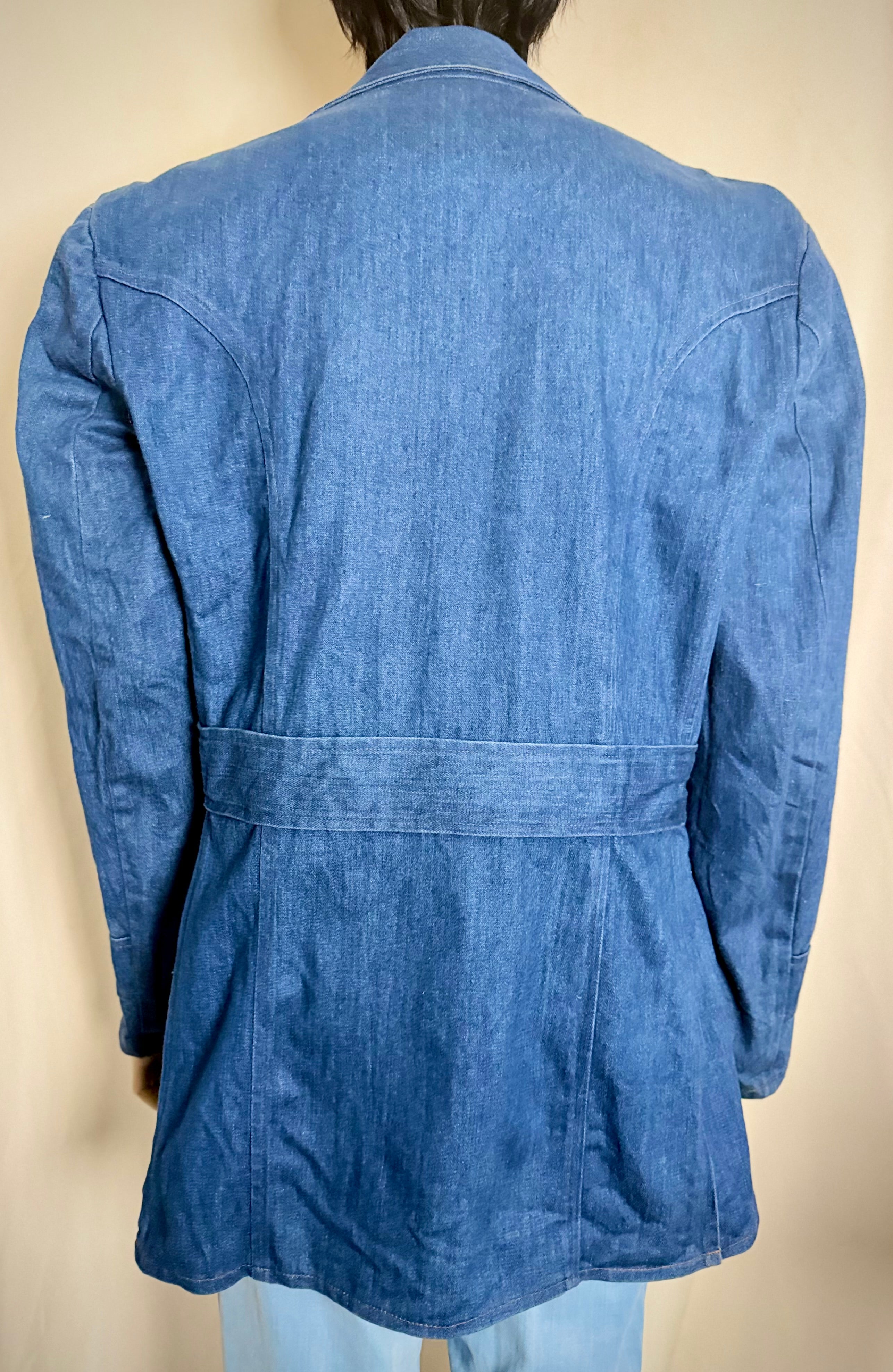Late 60s French Indigo Utility Jacket – Military Workwear, Long Line