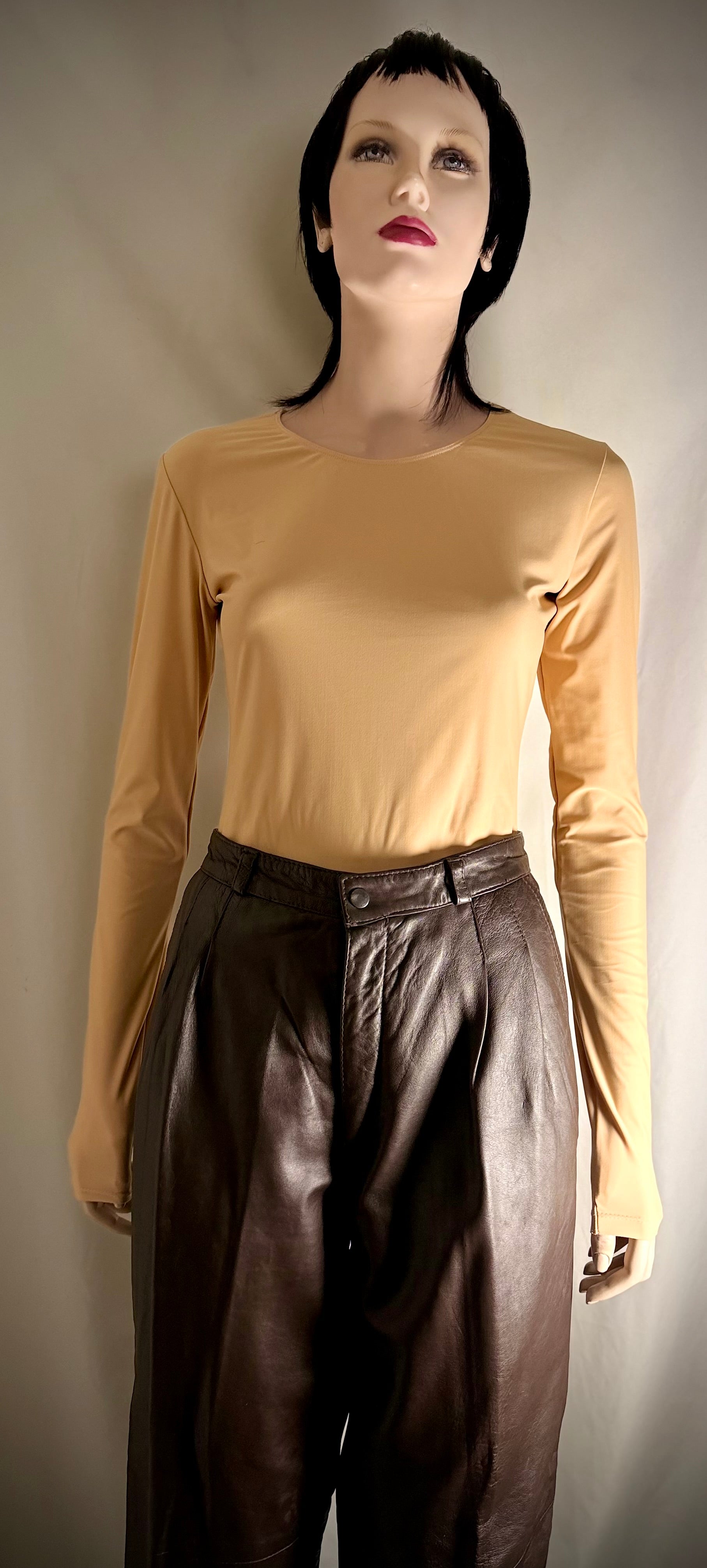 Chocolate Brown Leather Pants