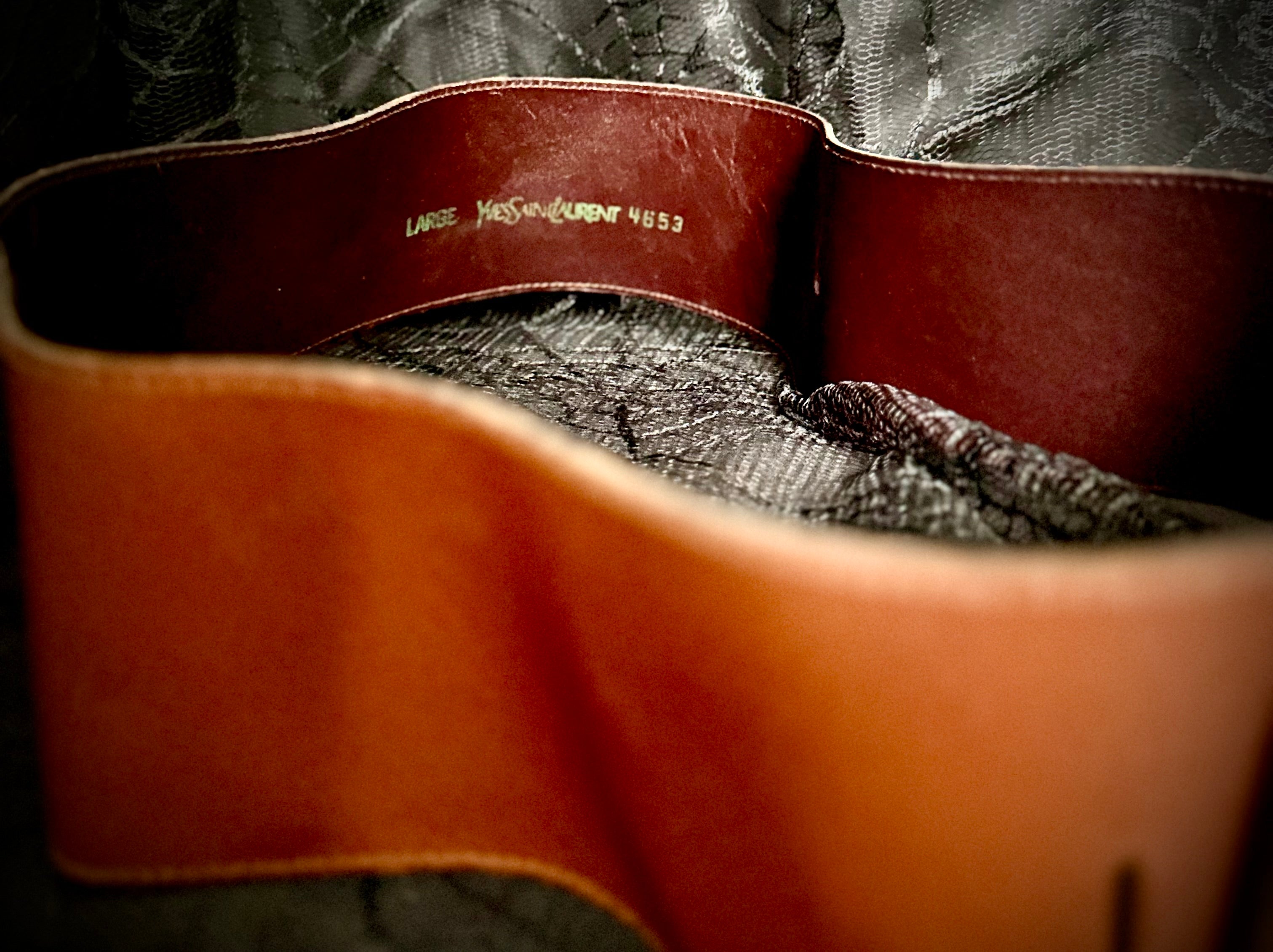 Yves Saint Laurent Wide Waist Belt - Structured Leather, Tan Brown, Late 1980s-Early 1990s