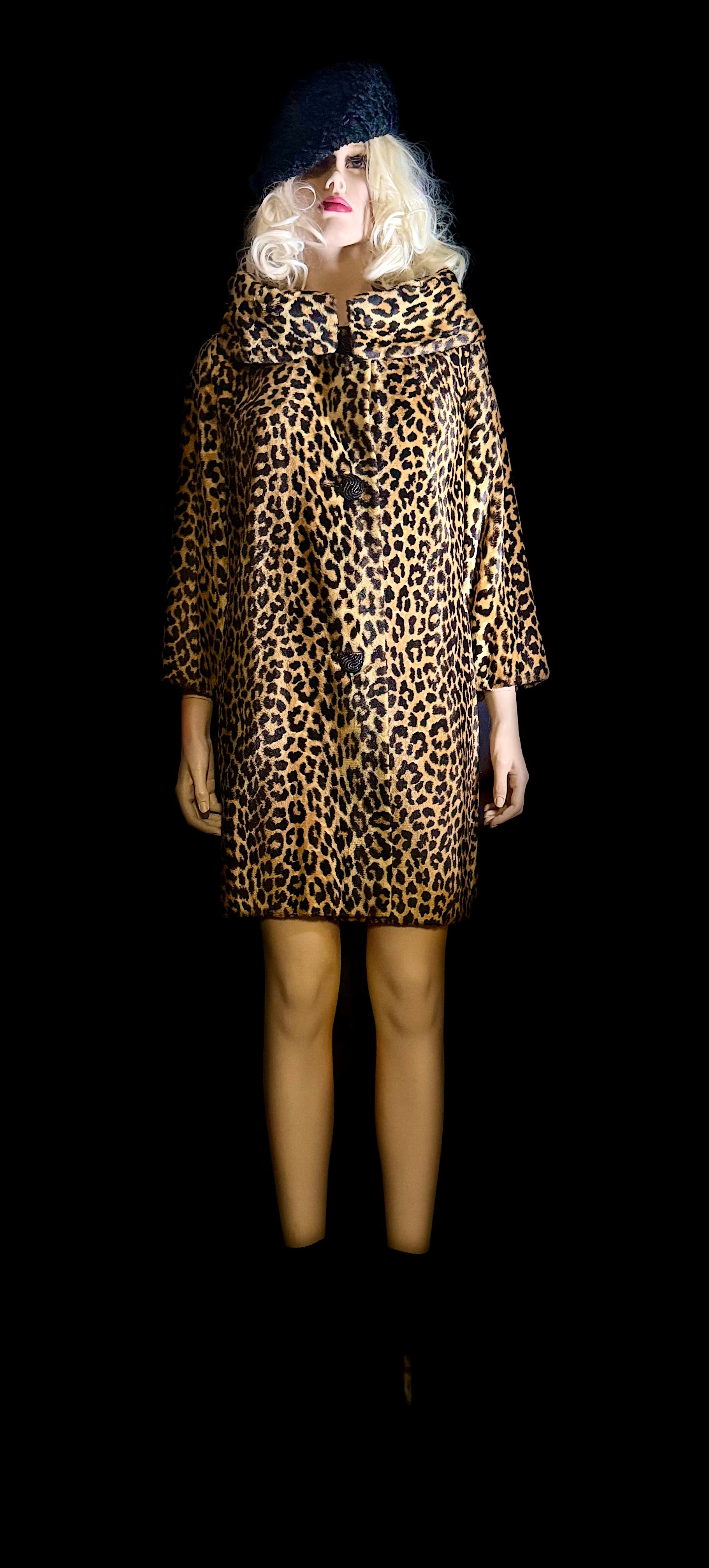 1960s Faux Fur Leopard
Swing Coat - Miami Sourced