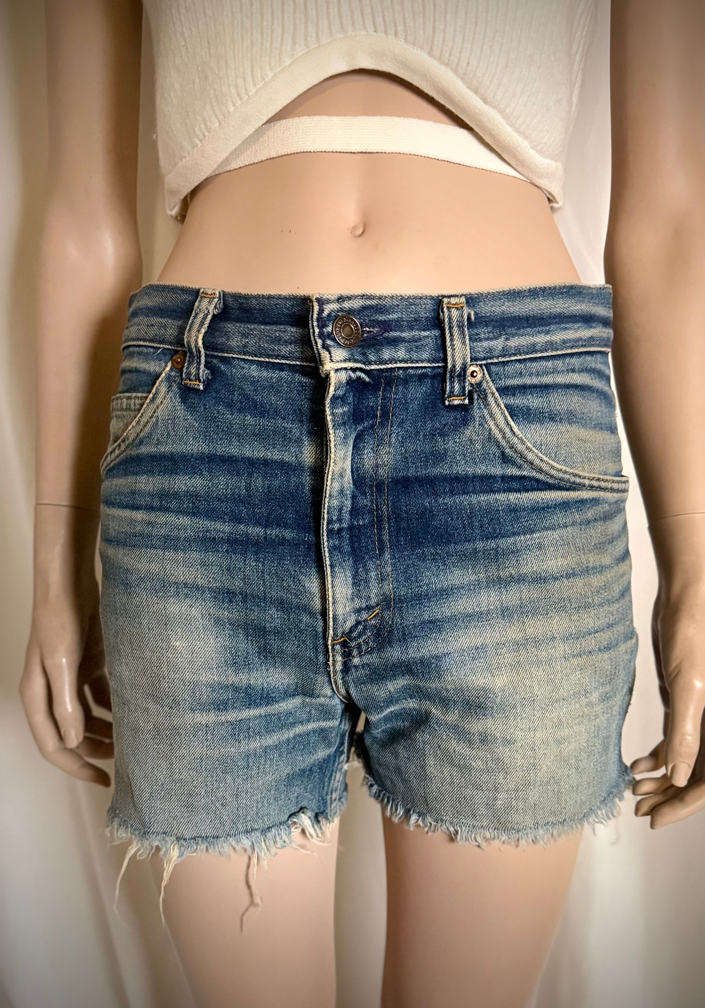 Early-Mid 1970s Levi’s Cut-Off Denim Shorts