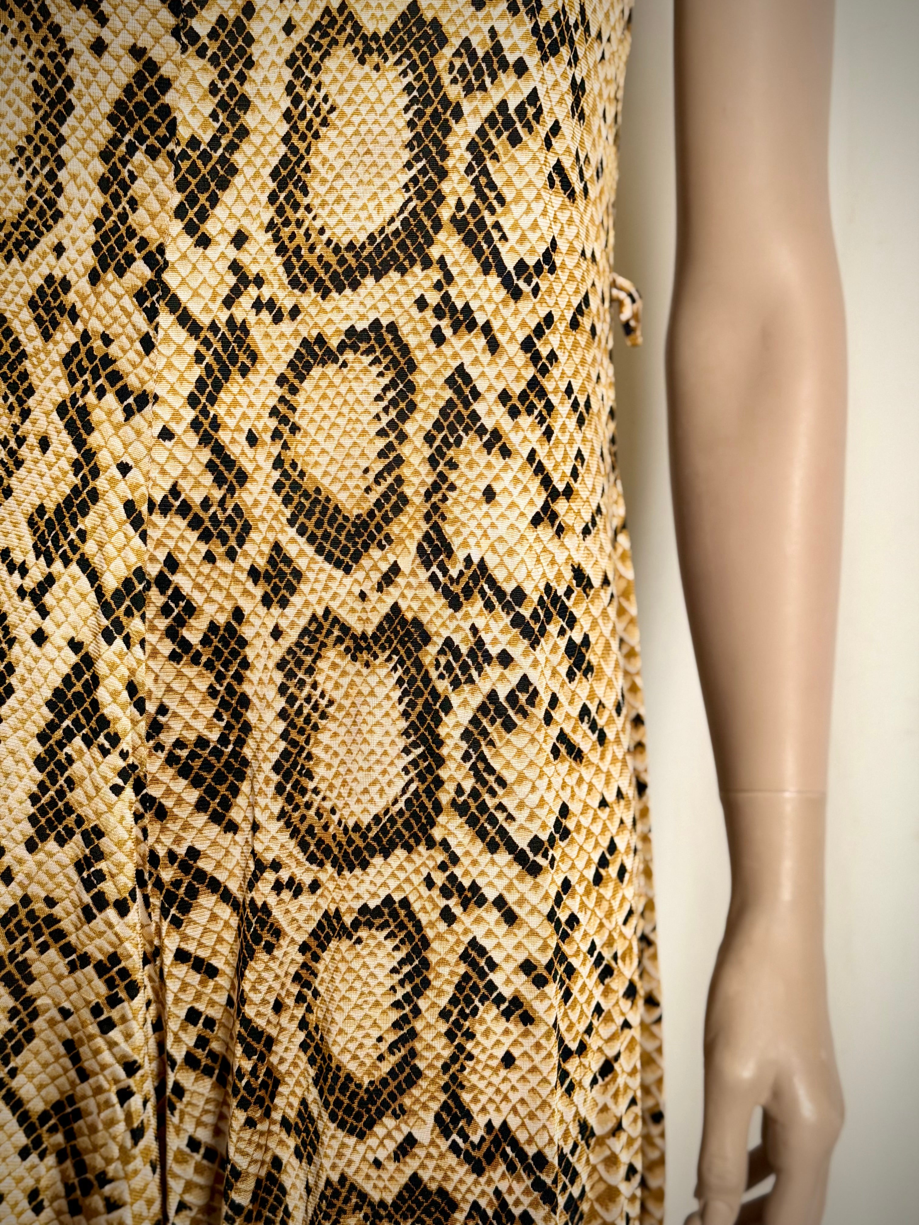 1970s Snakeskin Print Jumpsuit