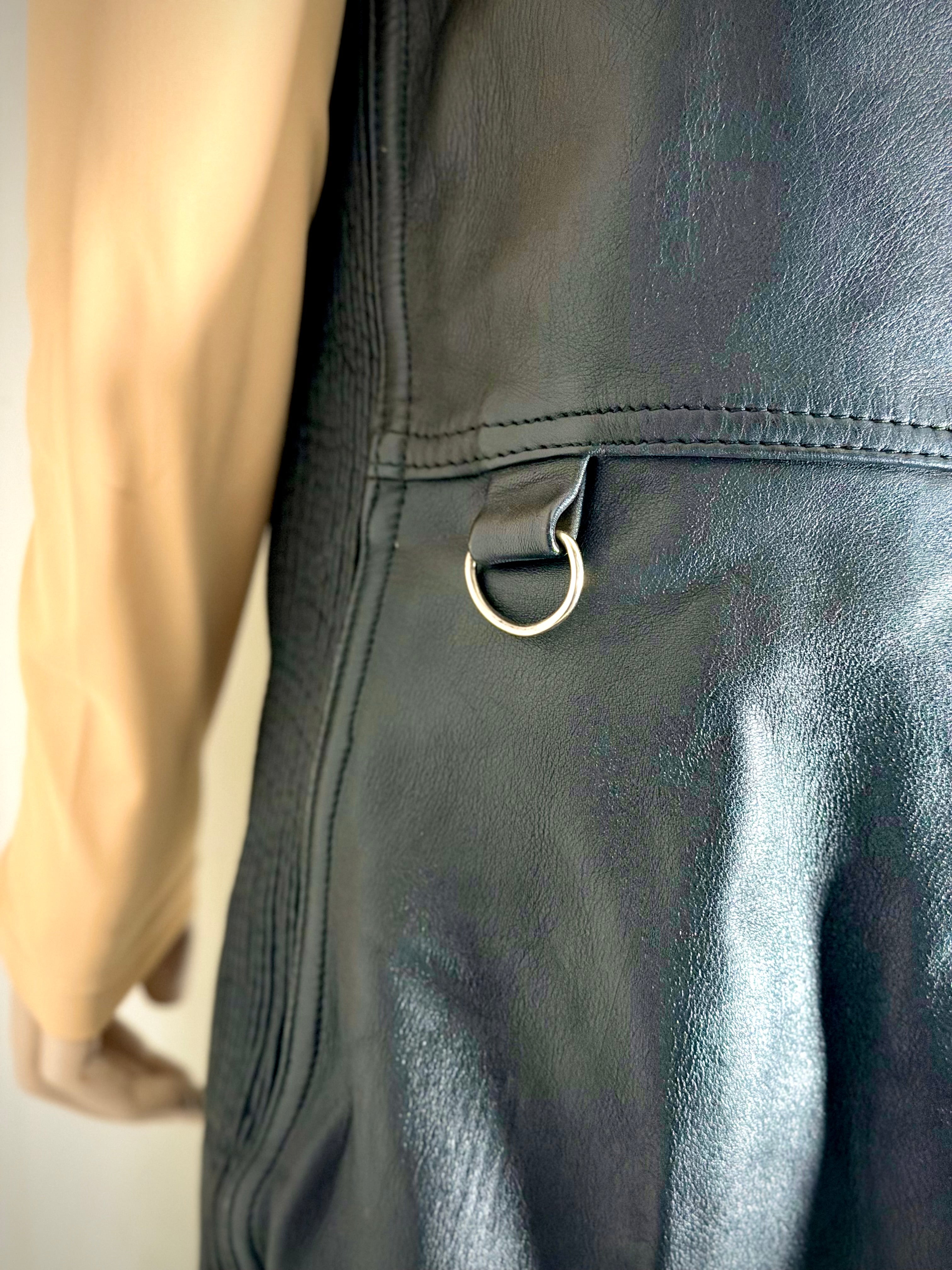 Hein Gericke Black Leather Motorcycle Overalls