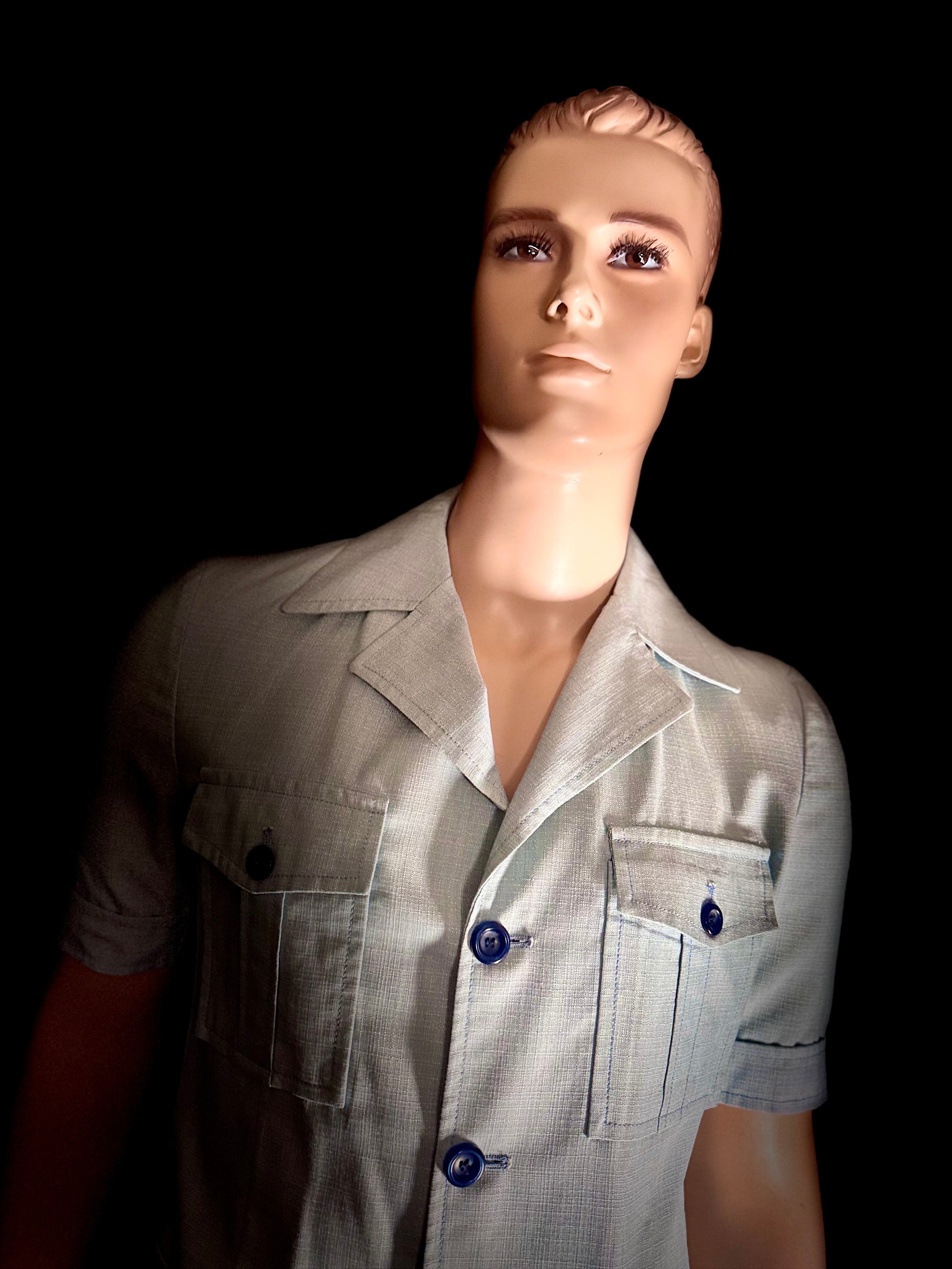 Vintage 1960s–70s McGregor Safari Shirt -Tailored in Australia by Stafford–Ellinson