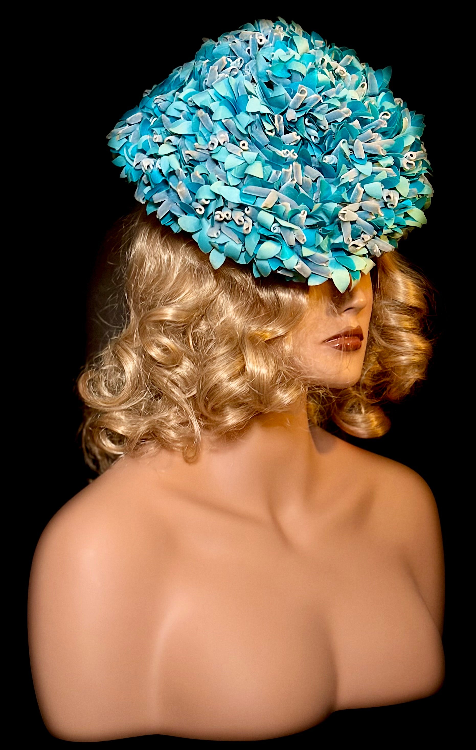 Moray Sculptural Floral Couture Hat - Mid-Century Millinery