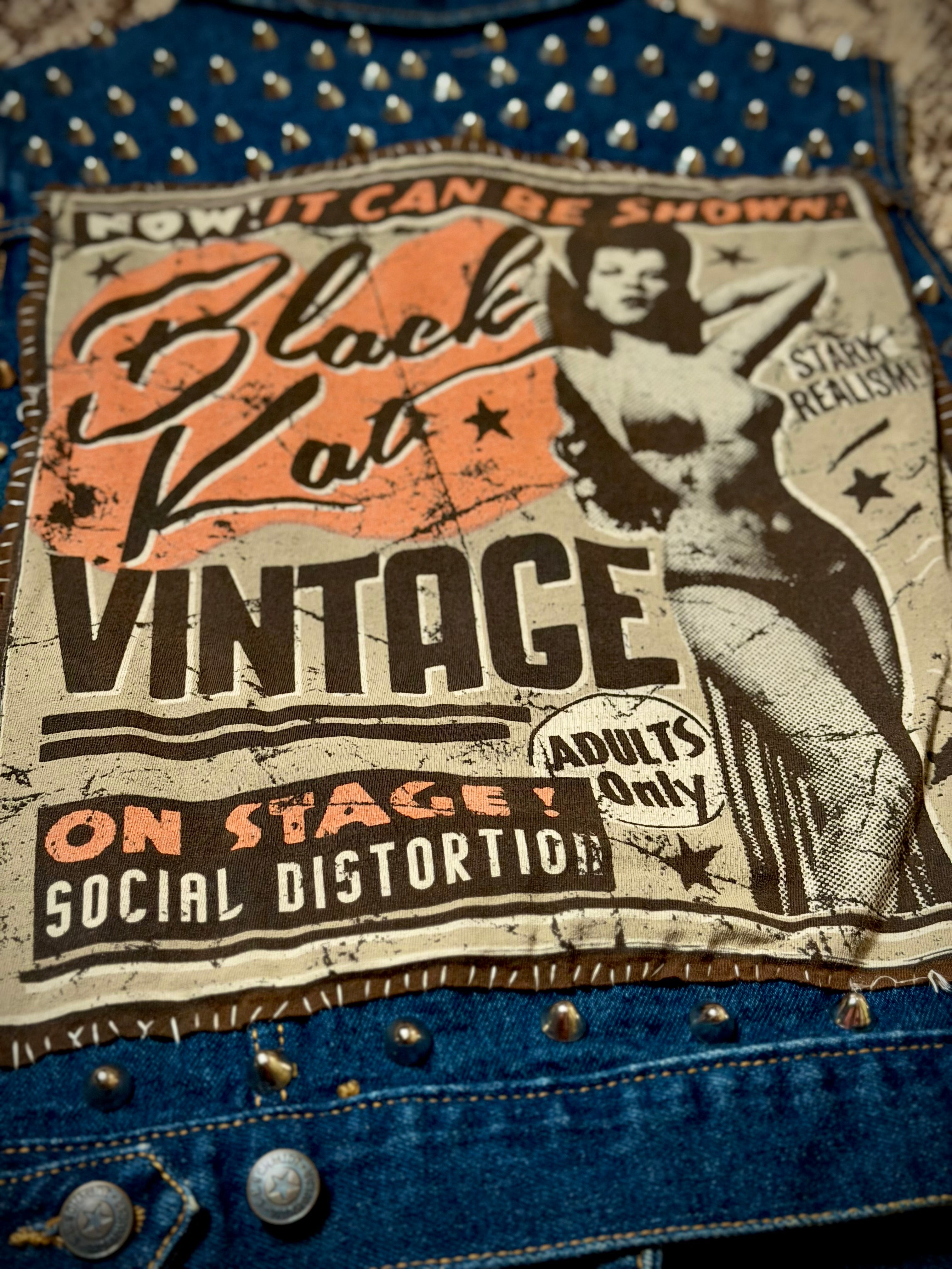 Custom Studded Social Distortion Vest- One of a Kind