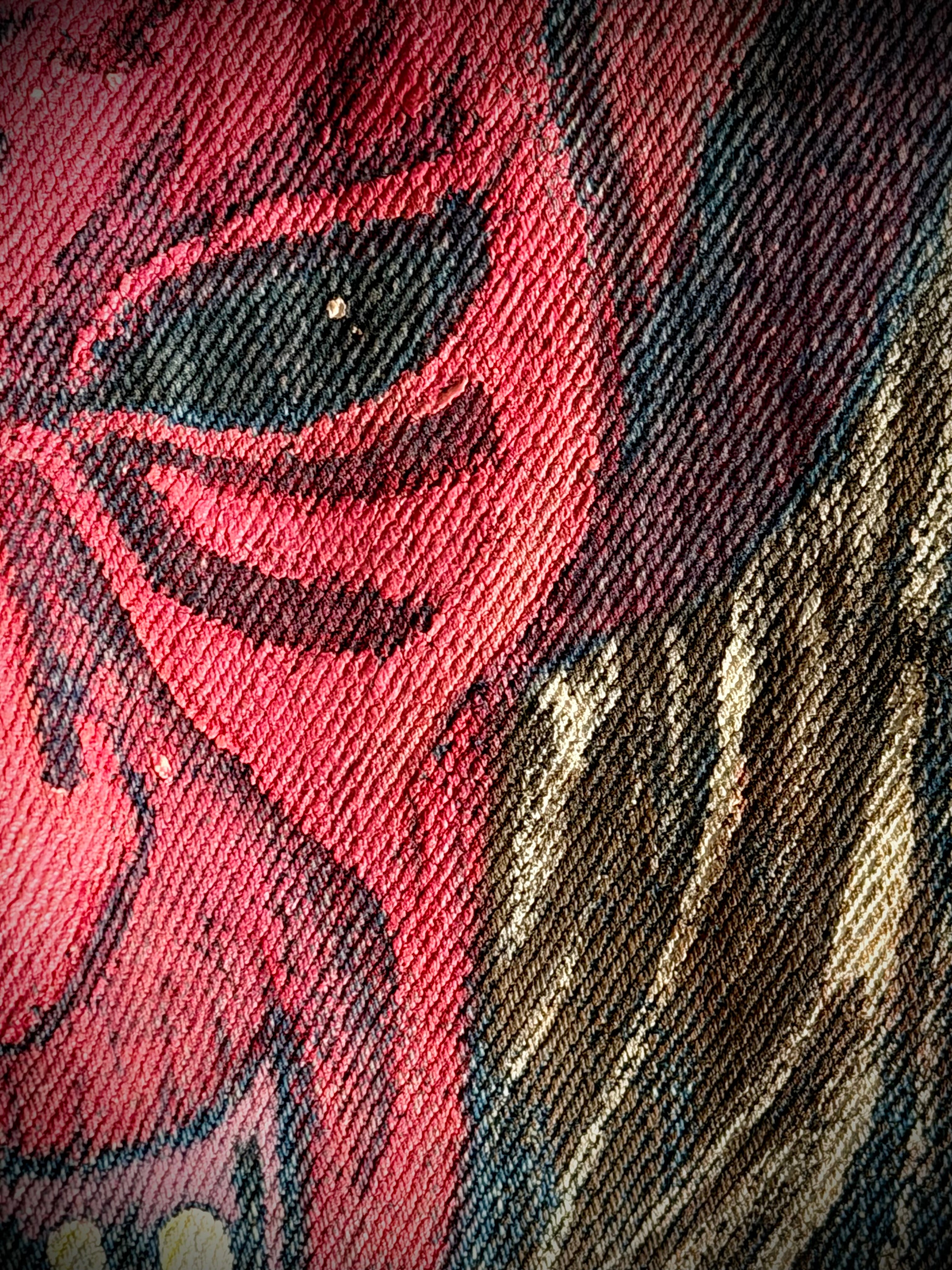 1960s Levi’s Big E Denim Trucker Jacket - Hand Painted Devil Artwork by New York Artist