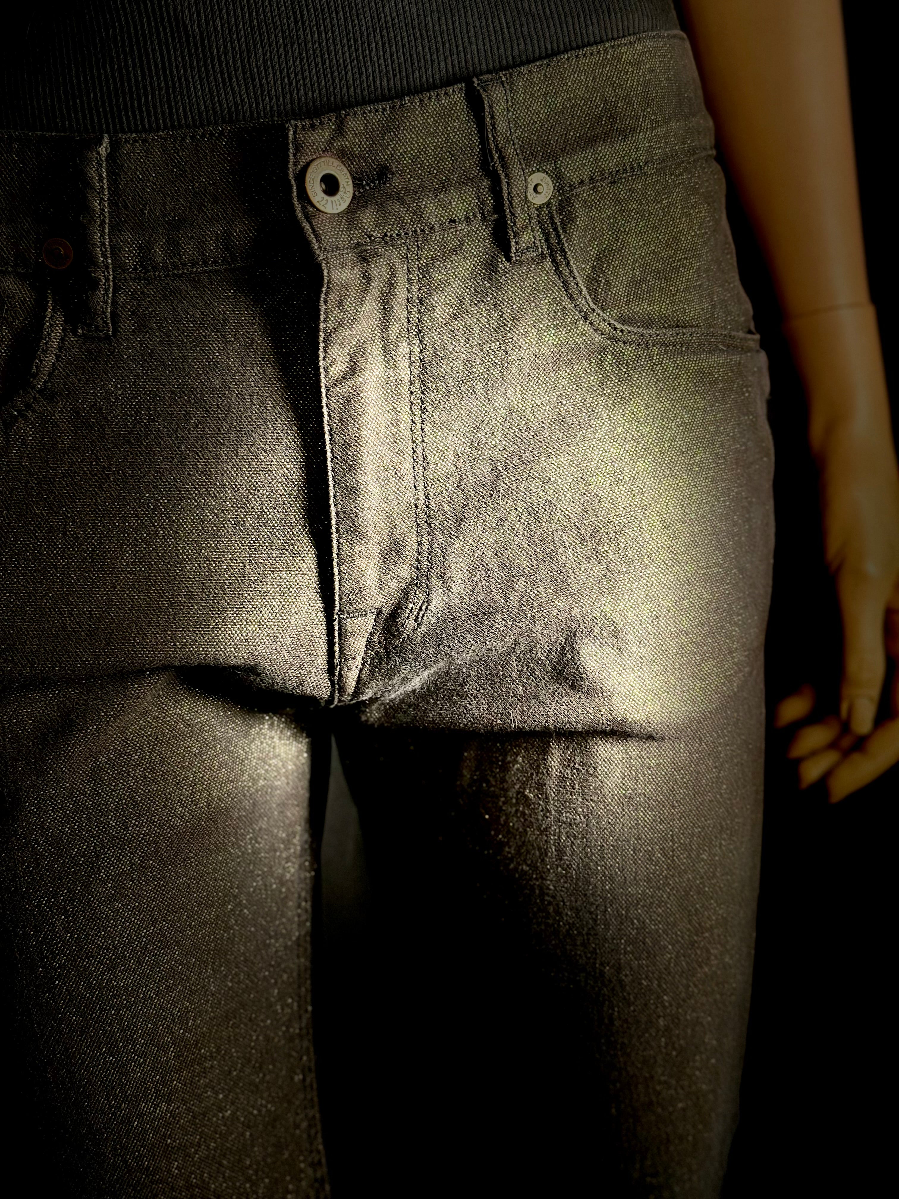 April 77 Gold-Lustre Slim Jeans with Guitar Pick Pocket